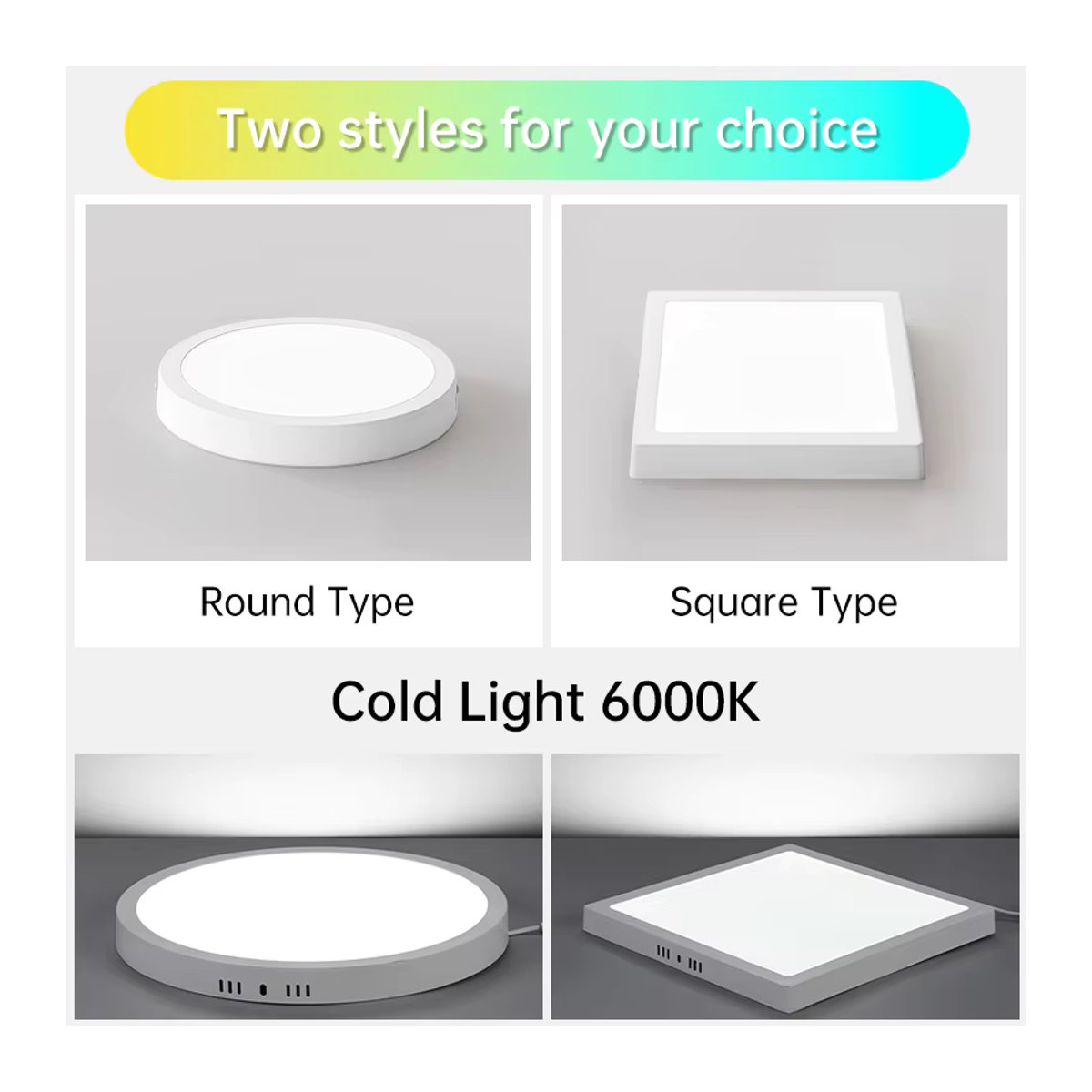 CHENBEN LED-Panel-Lampe aus Acryl in Weiß, minimalistische Deckenleuchte für Wohnzimmer, Küche oder Schlafzimmer - Bild 6