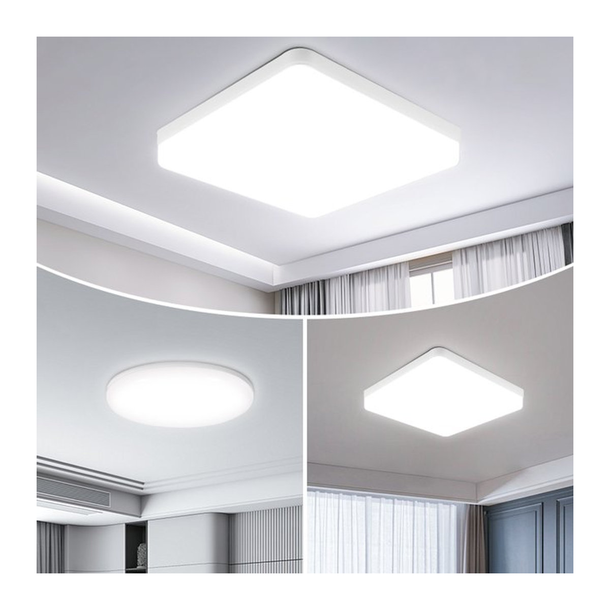 CHENBEN LED-Panel-Lampe in Weiß, minimalistische Deckenleuchte für Wohnzimmer, Küche und Schlafzimmer - Bild 1