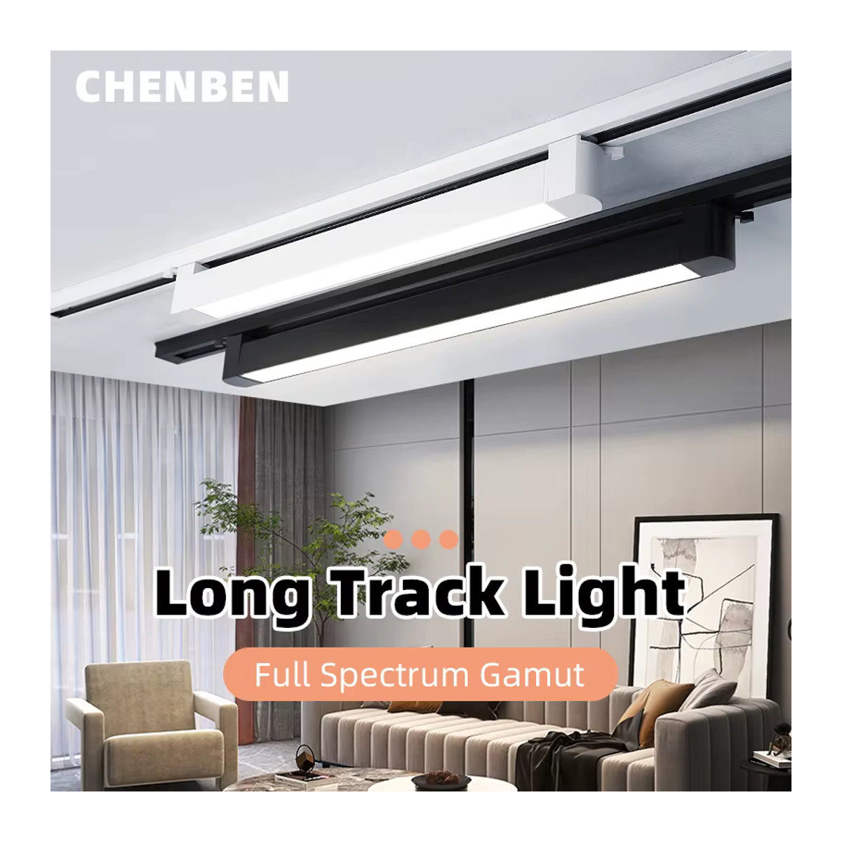 CHENBEN LED Schienensystem Schienenleuchte in Schwarz aus Aluminium für Wohnzimmer und Küche - Bild 6