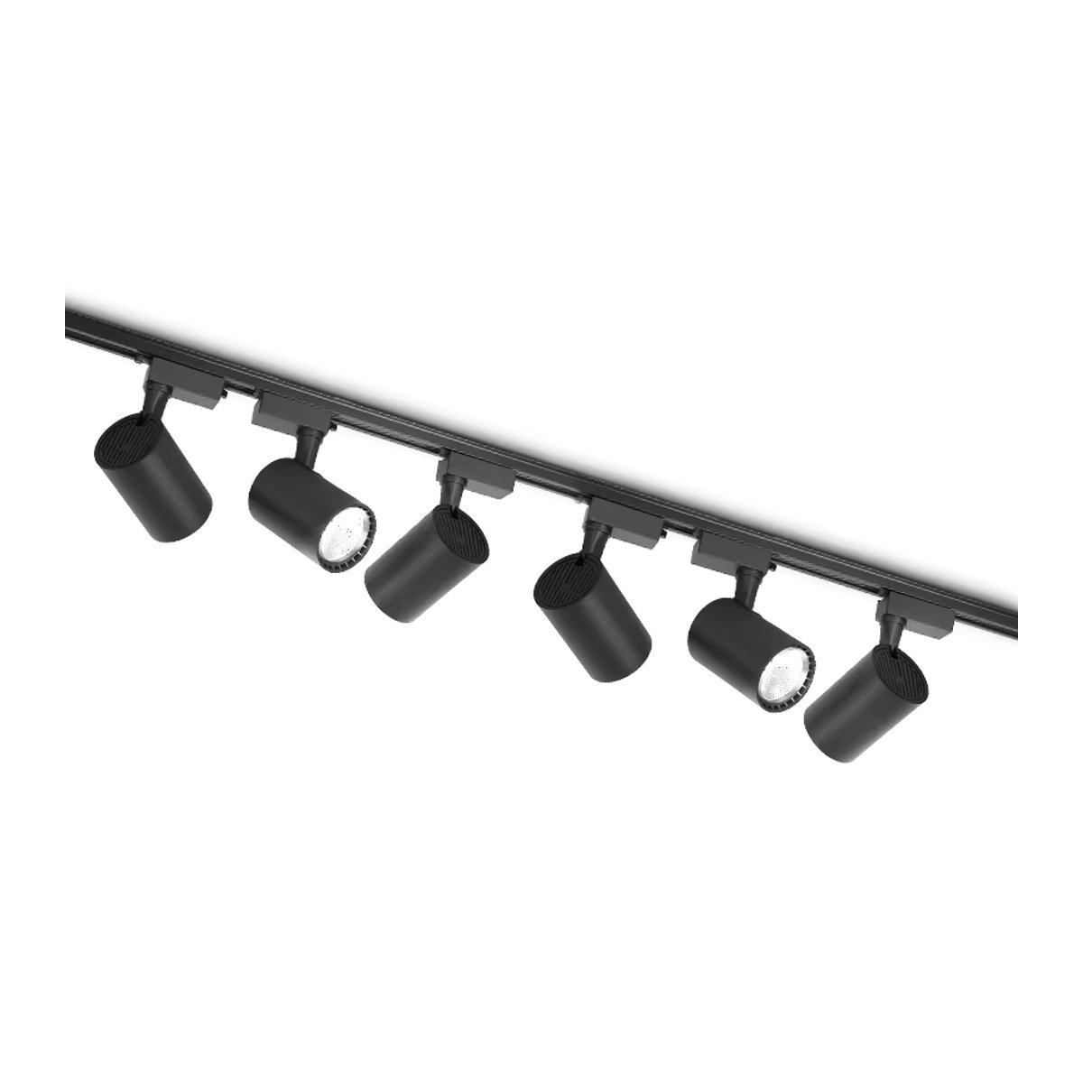 CHENBEN LED Schienensystem Set mit COB Deckenstrahlern, 50W, 220V, Schwarz, Modernes Aluminium Design für Wohnzimmer und Küche - Bild 6