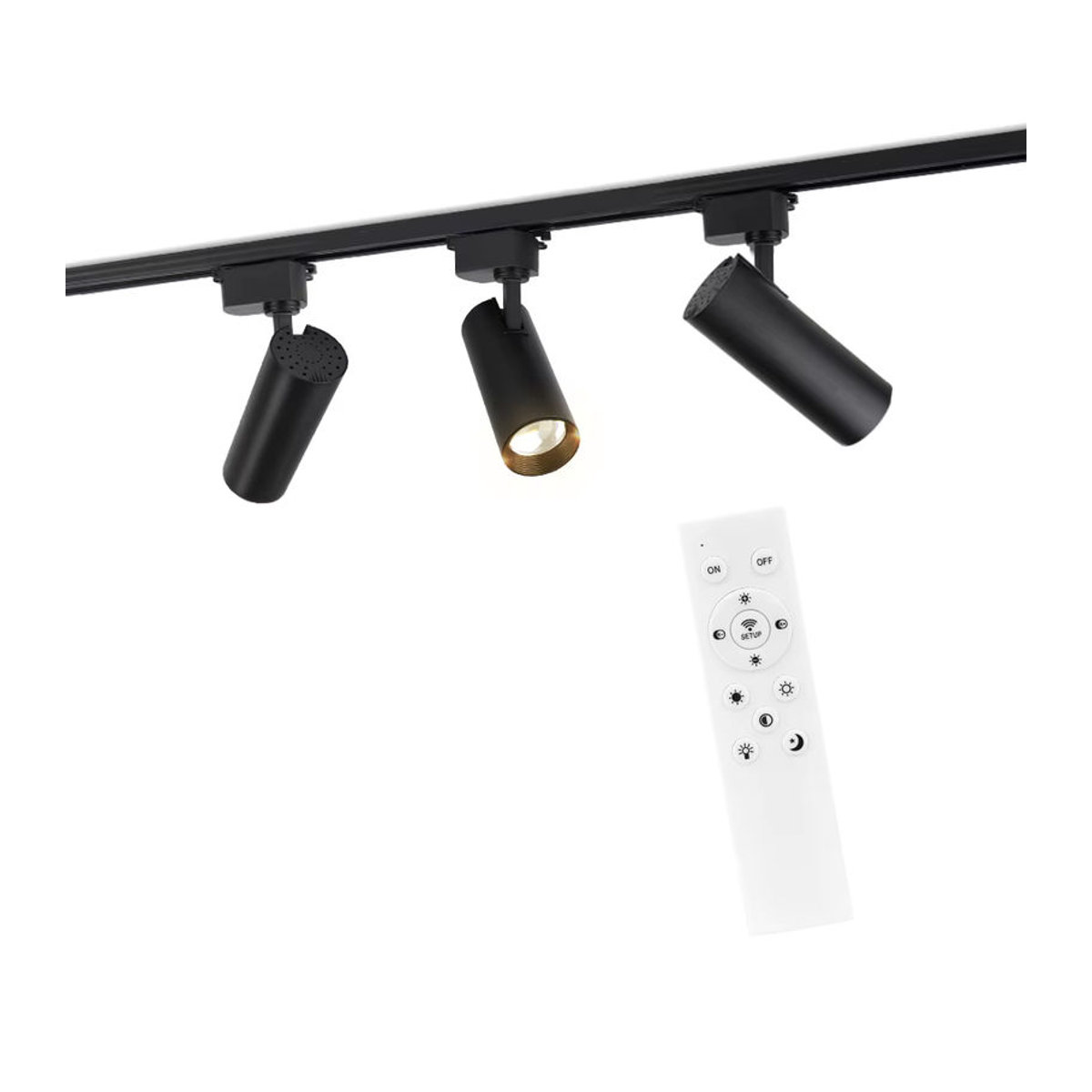 CHENBEN LED Schienensystem Track Licht mit Smart Control und Fernbedienung, Modernes Deckenlampe Set in Weiß - Bild 4