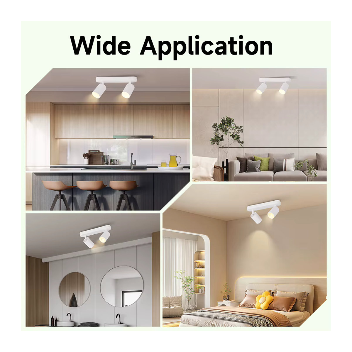 CHENBEN LED-Strahler GU10 Deckenleuchte in Weiß aus Metall für Wohnzimmer und Küche - Bild 2