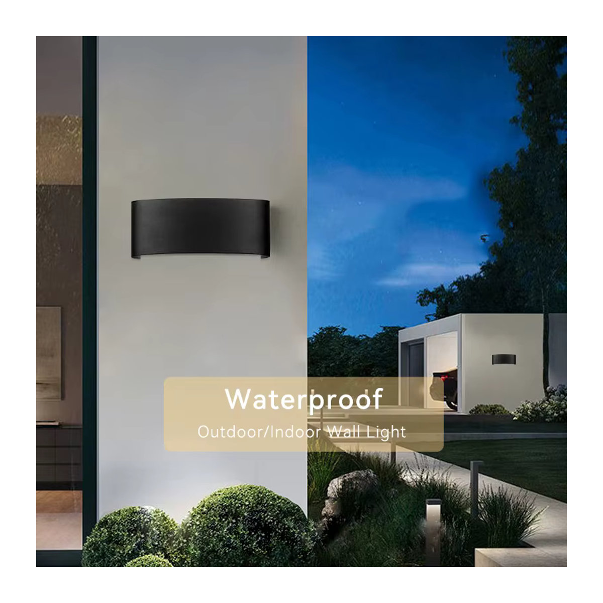 CHENBEN Moderne LED-Wandleuchte für Außenbereiche in Schwarz aus Kunststoff - Bild 2