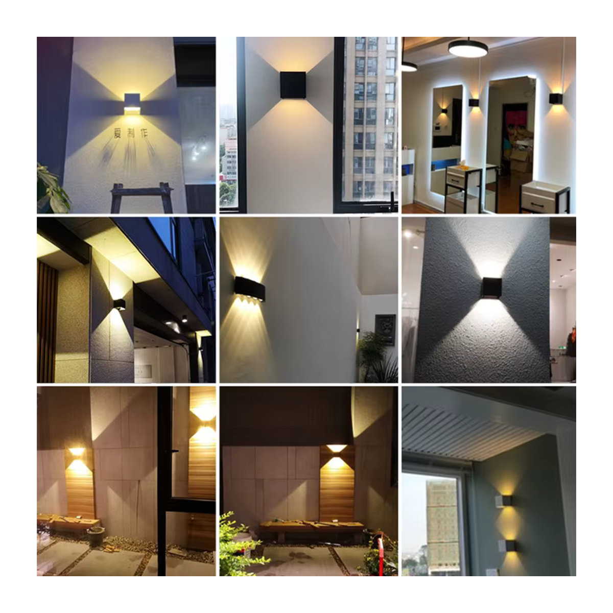 CHENBEN Moderne LED-Wandleuchte für Außenbereiche in Schwarz aus Kunststoff - Bild 3
