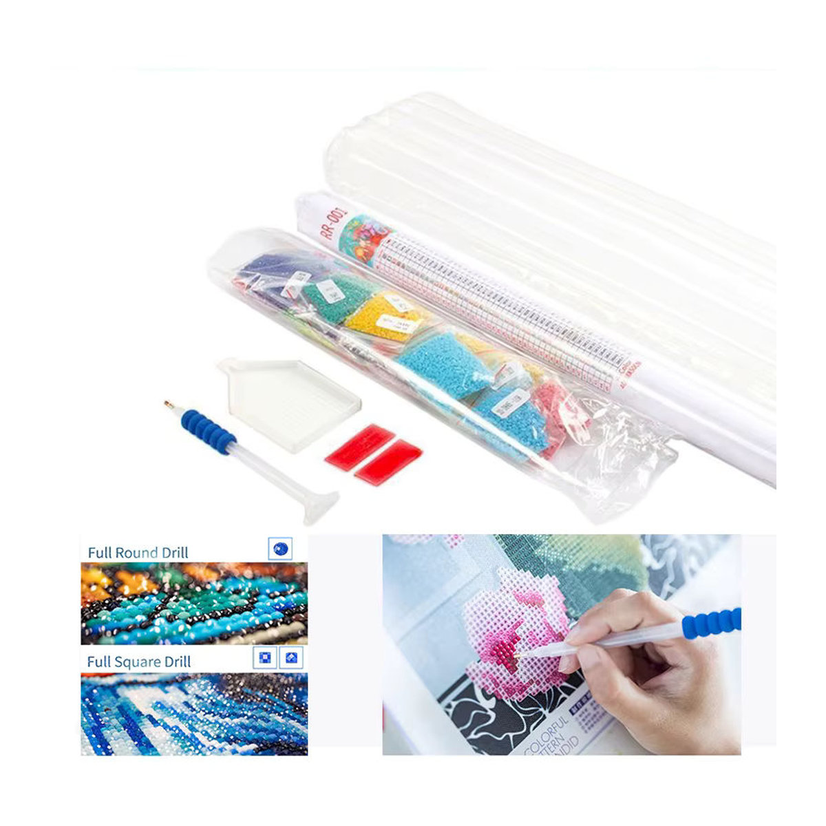 CHENISTORY Personalisiertes Diamantgemälde DIY Set mit floralem Design in Mehrfarbig - Bild 3