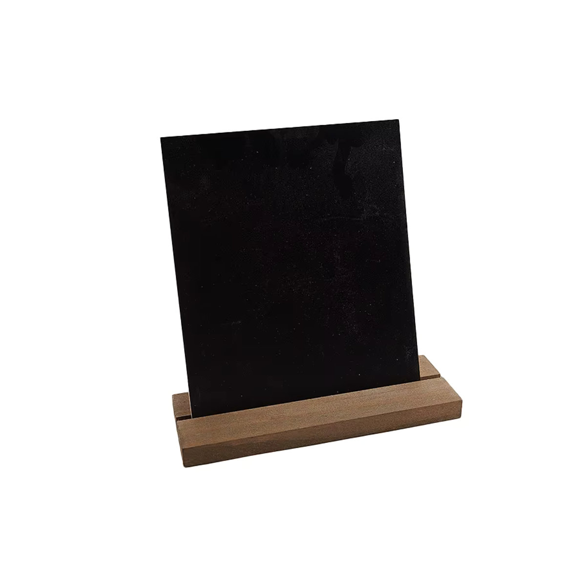 CHENJ Menütafel mit Holzbasis, schwarzes Kreideschild für Bar und Gastronomie, rechteckig, B/H: 12 x 12 cm, Tiefe: 10,5 cm - Bild 4
