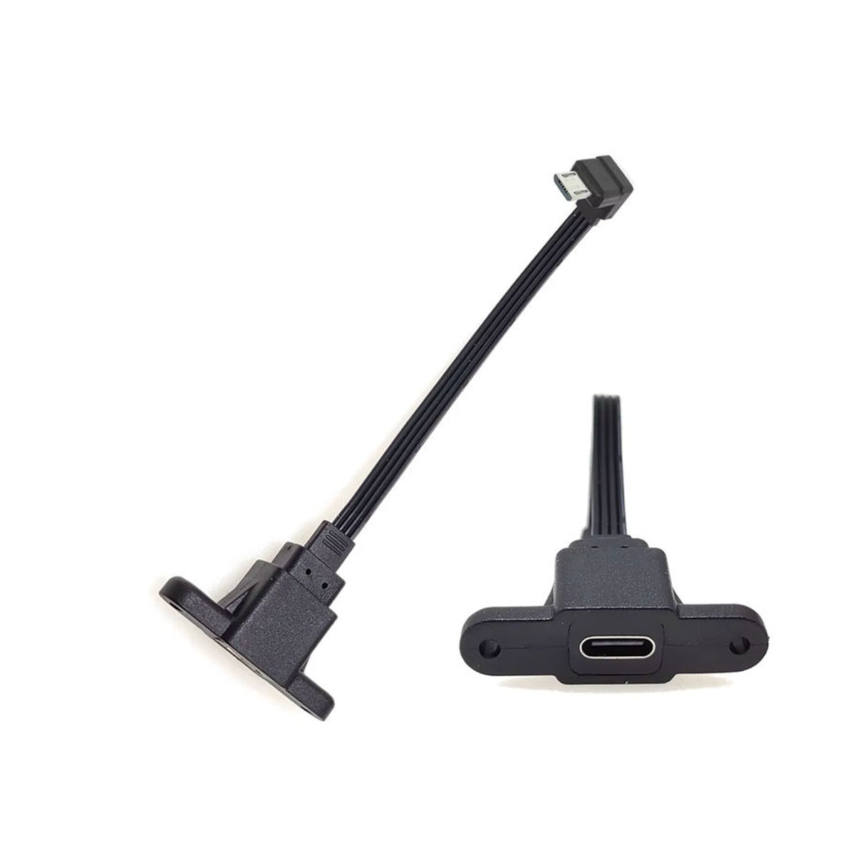 Chenyang USB-C-Adapter auf Micro-B und Micro-USB mit 90-Grad-Winkel für Datenübertragung und OTG, Schwarz - Bild 5