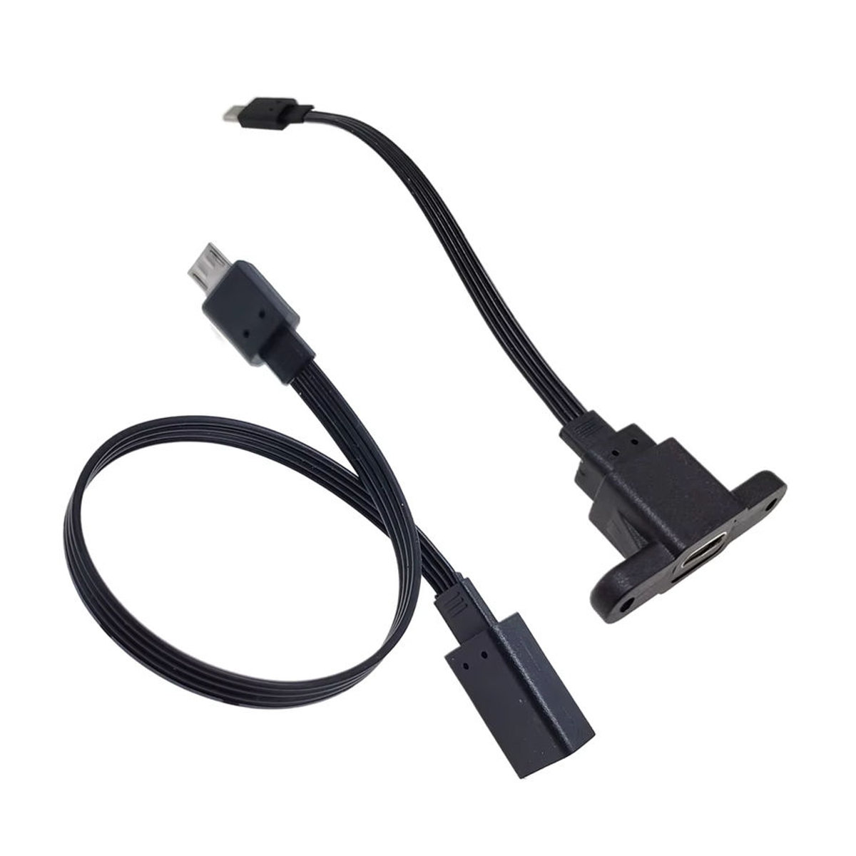 Chenyang USB-C-Adapter auf Micro-B und Micro-USB mit 90-Grad-Winkel für Datenübertragung und OTG, Schwarz - Bild 6