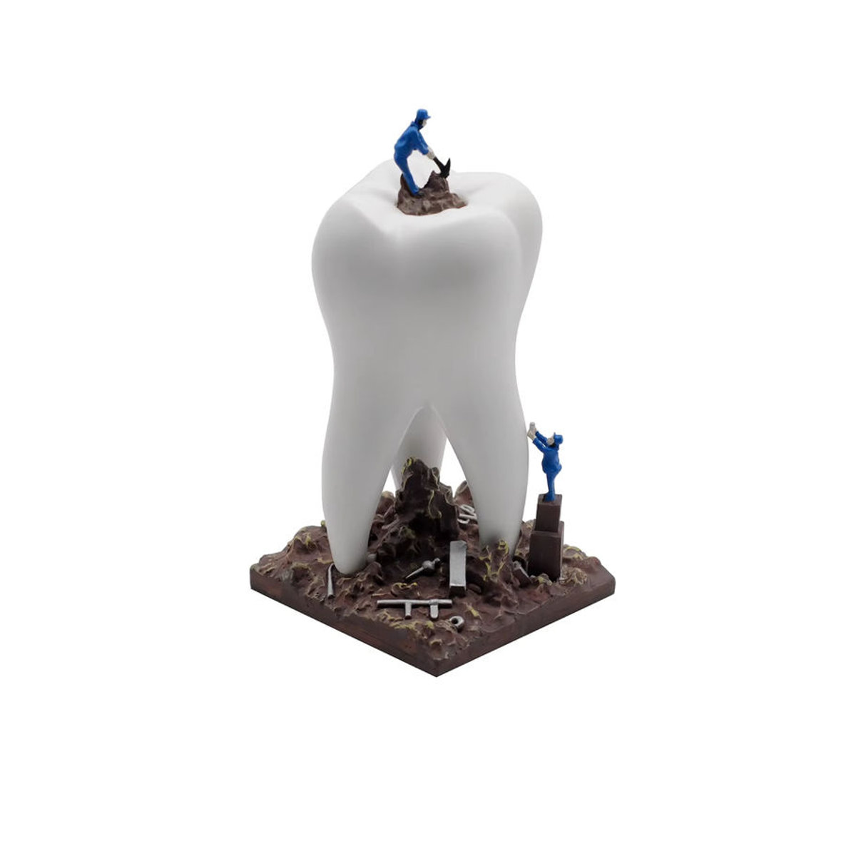 CHIHIRO CARE Zahn-Skulptur aus Kunstharz als dekorative Zahnarzt-Dekoration in Weiß und Mehrfarbig - Bild 4