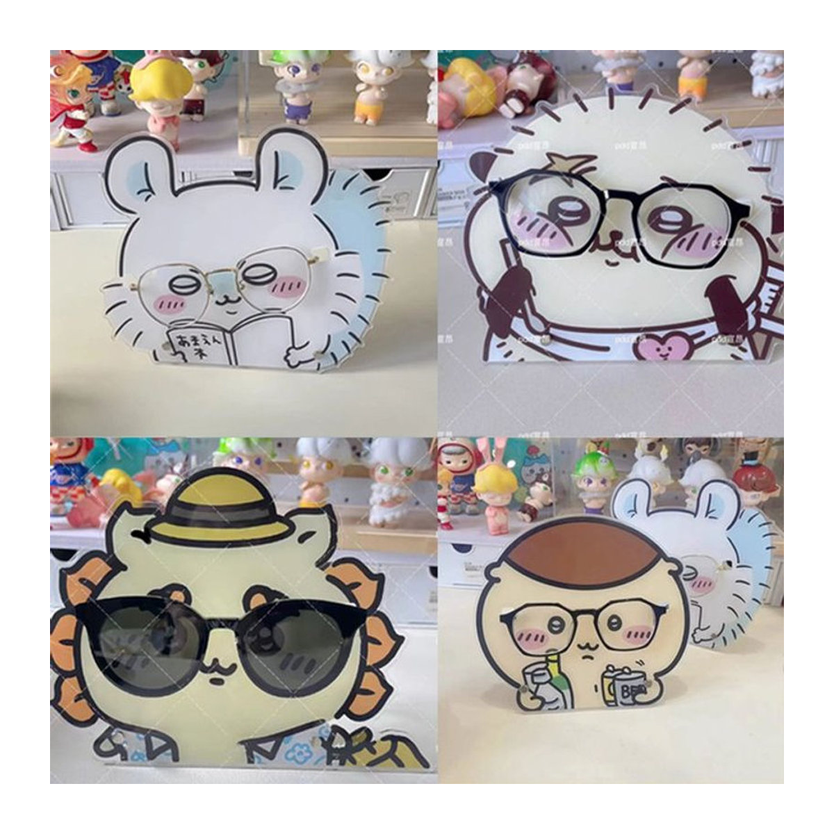 Chiikawa Dekorationsfigur Hachiware und Momoga aus Kunststoff, mehrfarbig, ideale Tischdekoration und Geschenk für Kinder - Bild 1