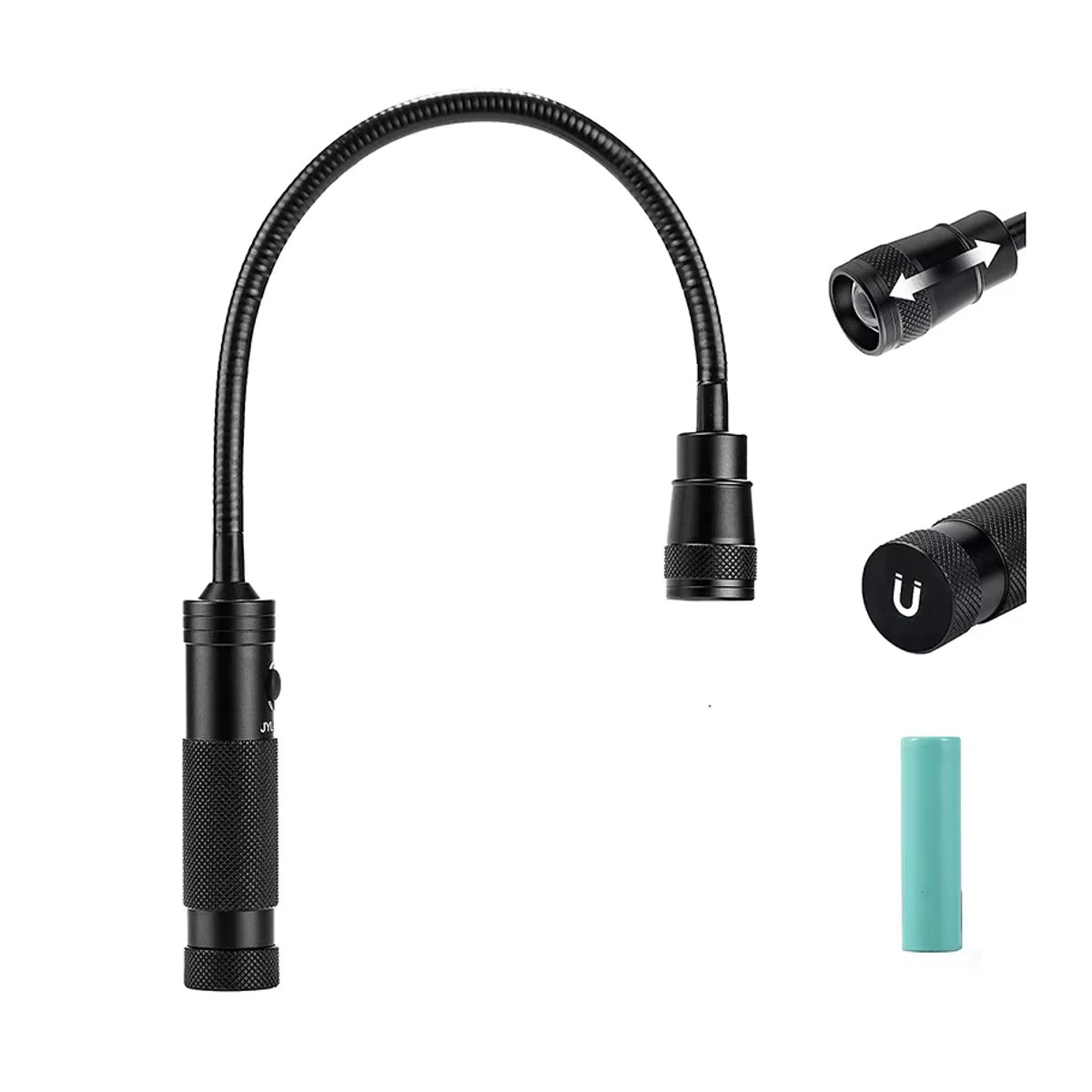 CHIN TORCH LED-Arbeitsleuchte mit flexiblem Schwanenhals, Magnetfuß und Zoomfunktion in Ultrahell - Bild 4