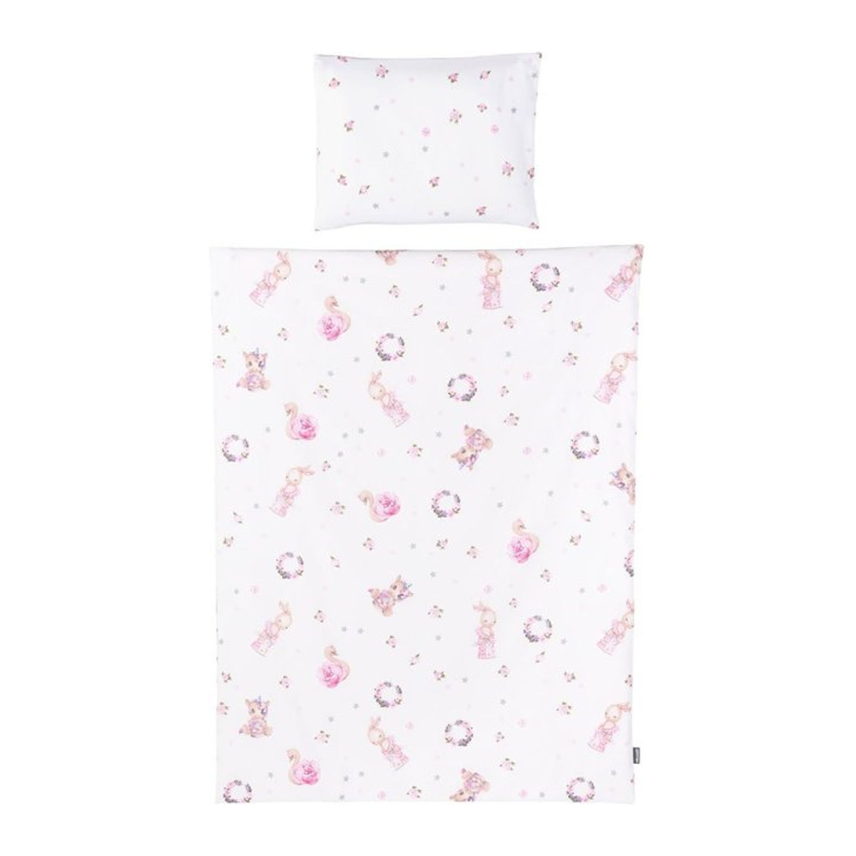 Chipolino Babybettwäsche 3-teilig rosa Blume, Decke B: 130 cm, H: 100 cm, Kissen B: 45 cm, H: 35 cm, Laken inklusive - Bild 1