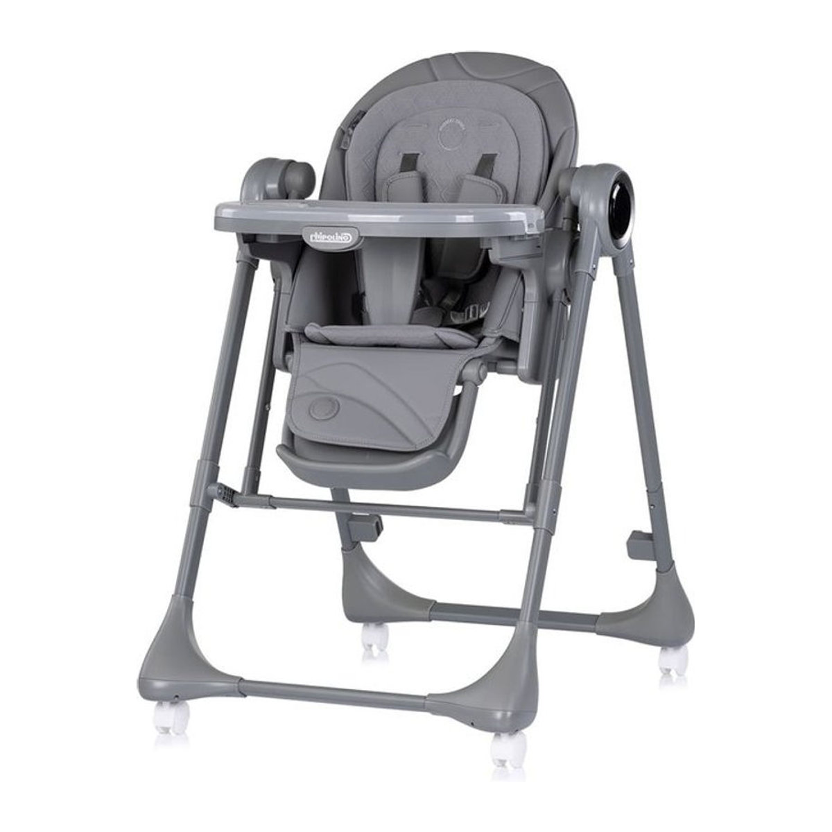 Chipolino Hochstuhl Master Class 2 in 1 elektrische Babyschaukel mit Fernbedienung in Anthrazit und Grau - Bild 1