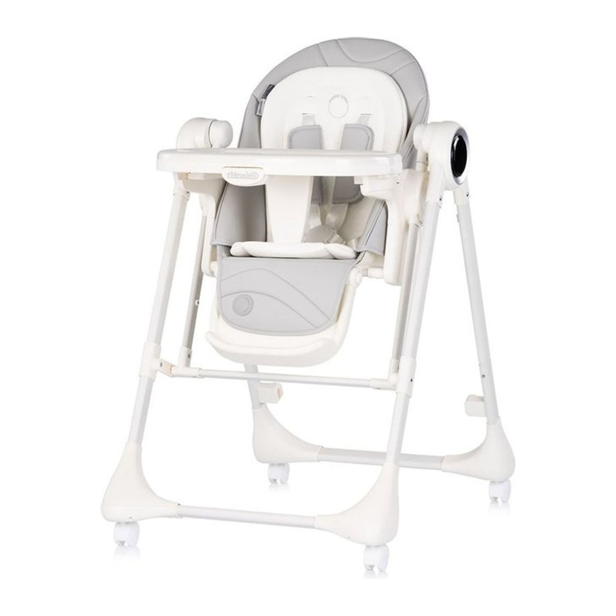 Chipolino Hochstuhl Master Class 2 in 1 elektrische Babyschaukel mit Fernbedienung in Grau und Weiß - Bild 1