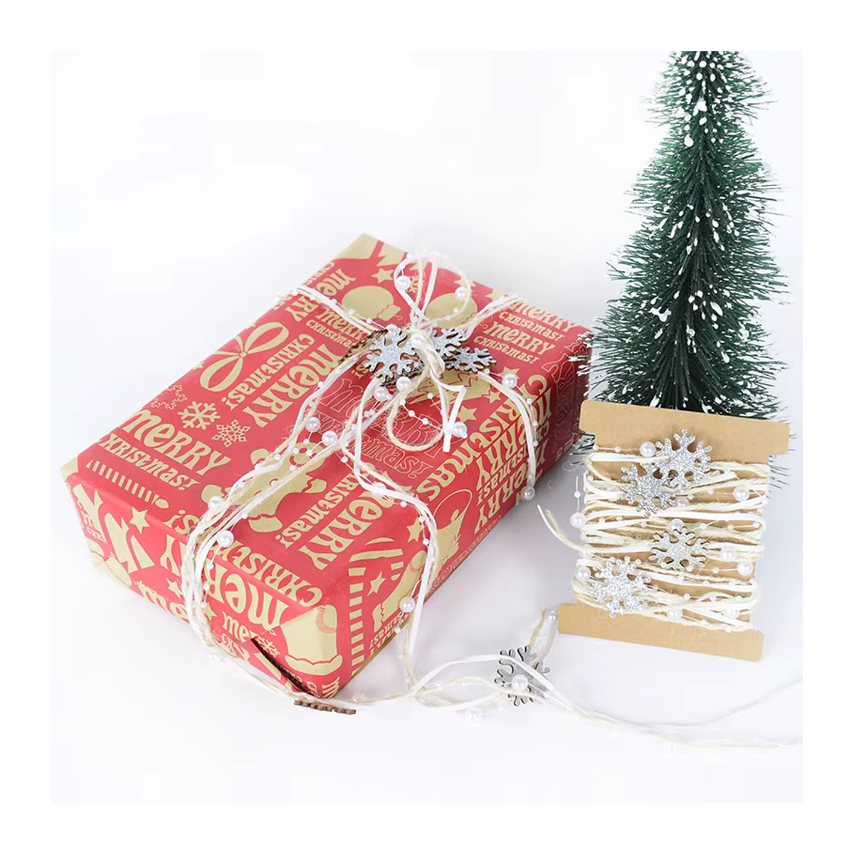 CHIXINHAPPY Silberne Schneeflocken und Sterne als Hängeornamente für Weihnachtsbaum und DIY-Dekoration aus Metall und Kunststoff - Bild 3