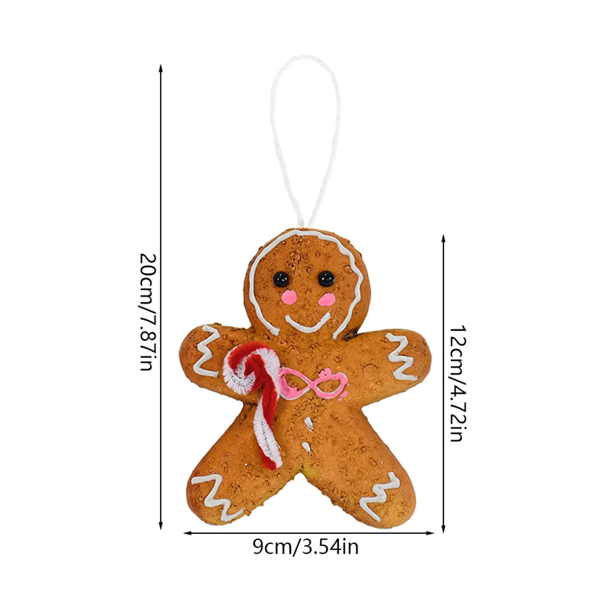 CHIXINHAPPY Weihnachtsbaumschmuck Set aus Kunstharz mit Keksen, Lebkuchenmann, Donuts und Schneeflocken in Mehrfarbig - Bild 6