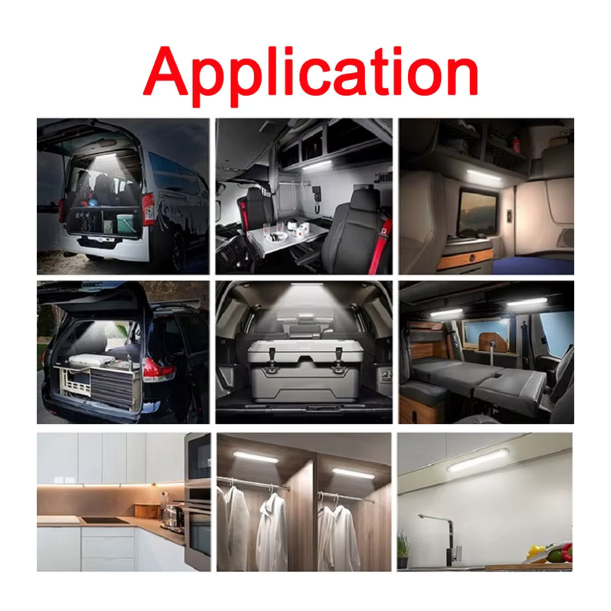 CHKJPLH 120 LEDs Auto Innenbeleuchtung Lichtleiste mit Schalter für Lkw, Wohnmobile, Camper und Boote, 12V/24V - Bild 6