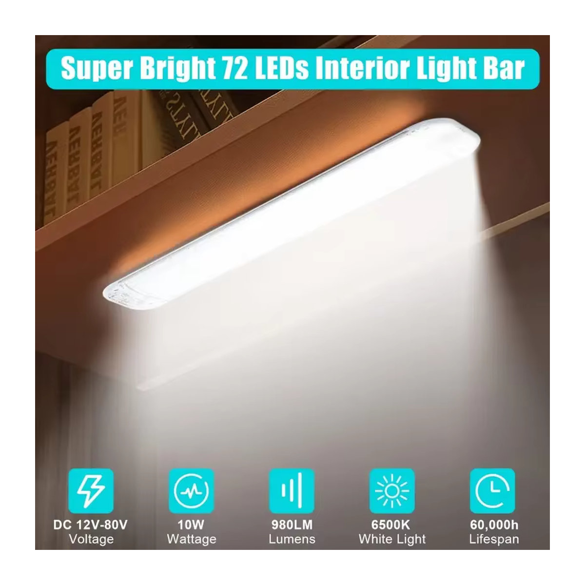CHKJPLH 4er Set LED Deckenlampe für Wohnmobil und Anhänger, 12V 24V, Weiß, Minimalistisches Design - Bild 2