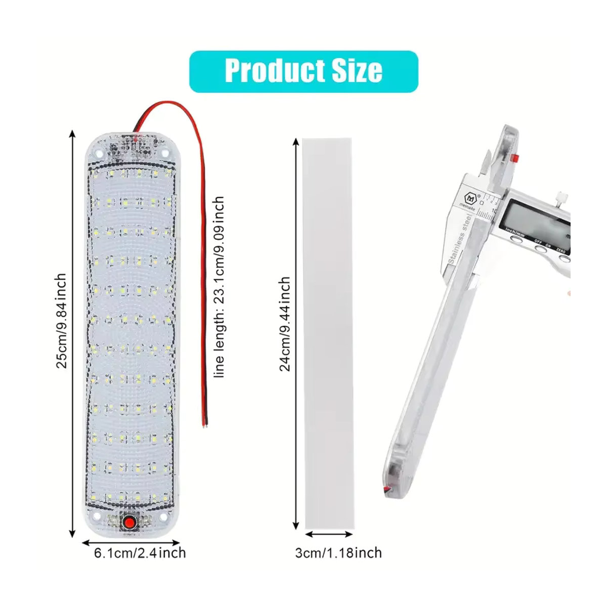 CHKJPLH 4er Set LED Deckenlampe für Wohnmobil und Anhänger, 12V 24V, Weiß, Minimalistisches Design - Bild 4