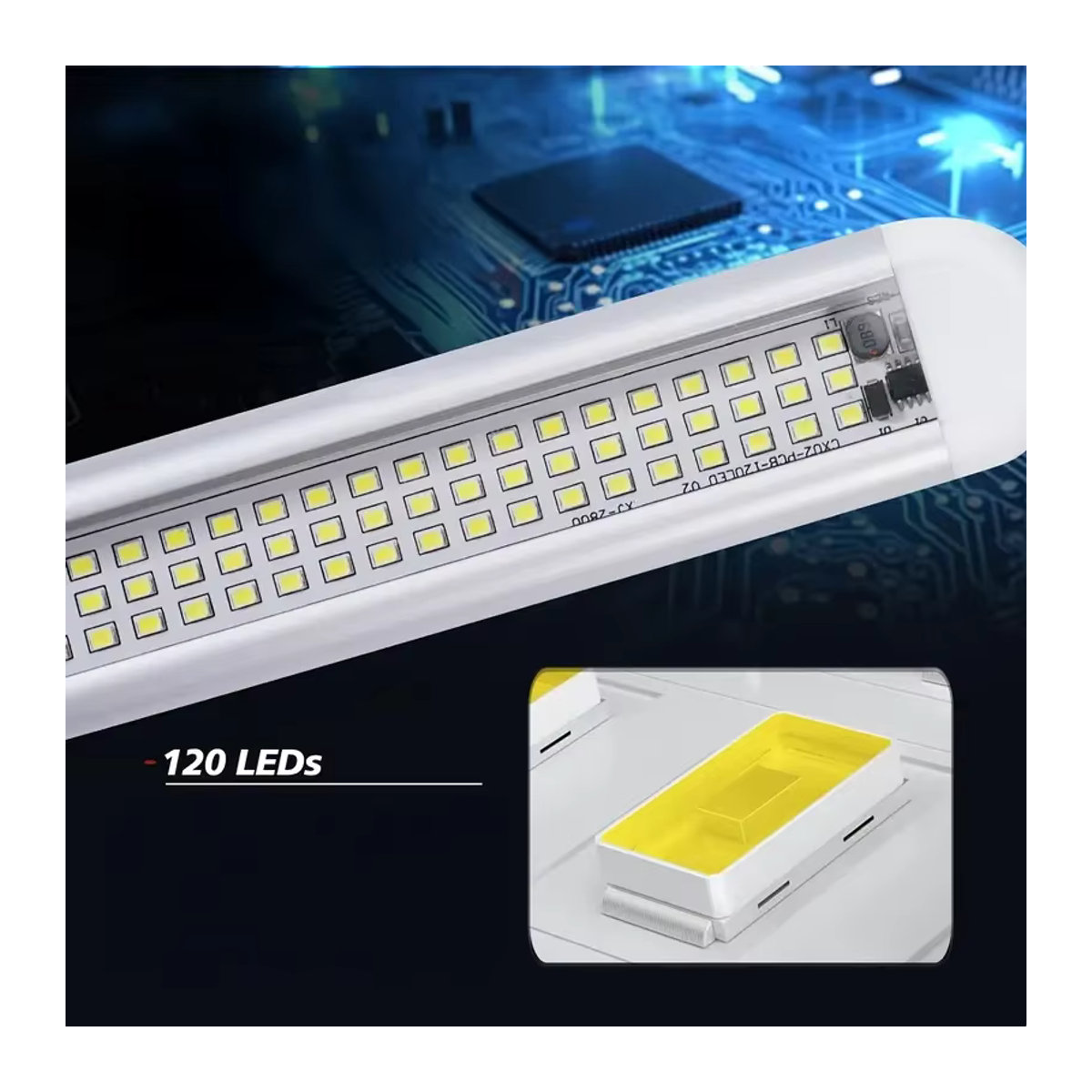 CHKJPLH LED Innenlichtleiste mit Schalter, 10W 12V 24V, 120 LEDs für Wohnmobile, Vans, LKW und Boote - Bild 3