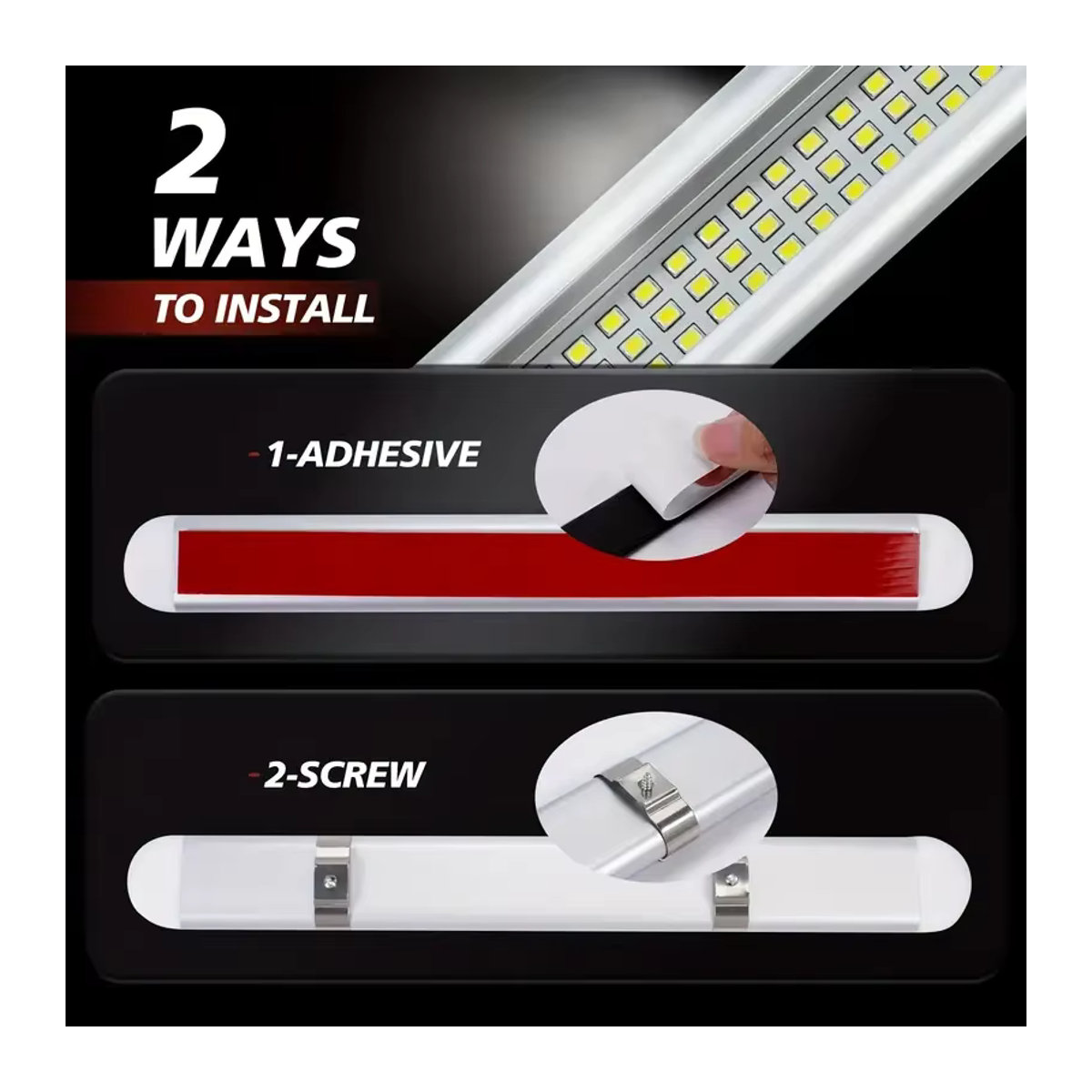 CHKJPLH LED Innenlichtleiste mit Schalter, 10W 12V 24V, 120 LEDs für Wohnmobile, Vans, LKW und Boote - Bild 5