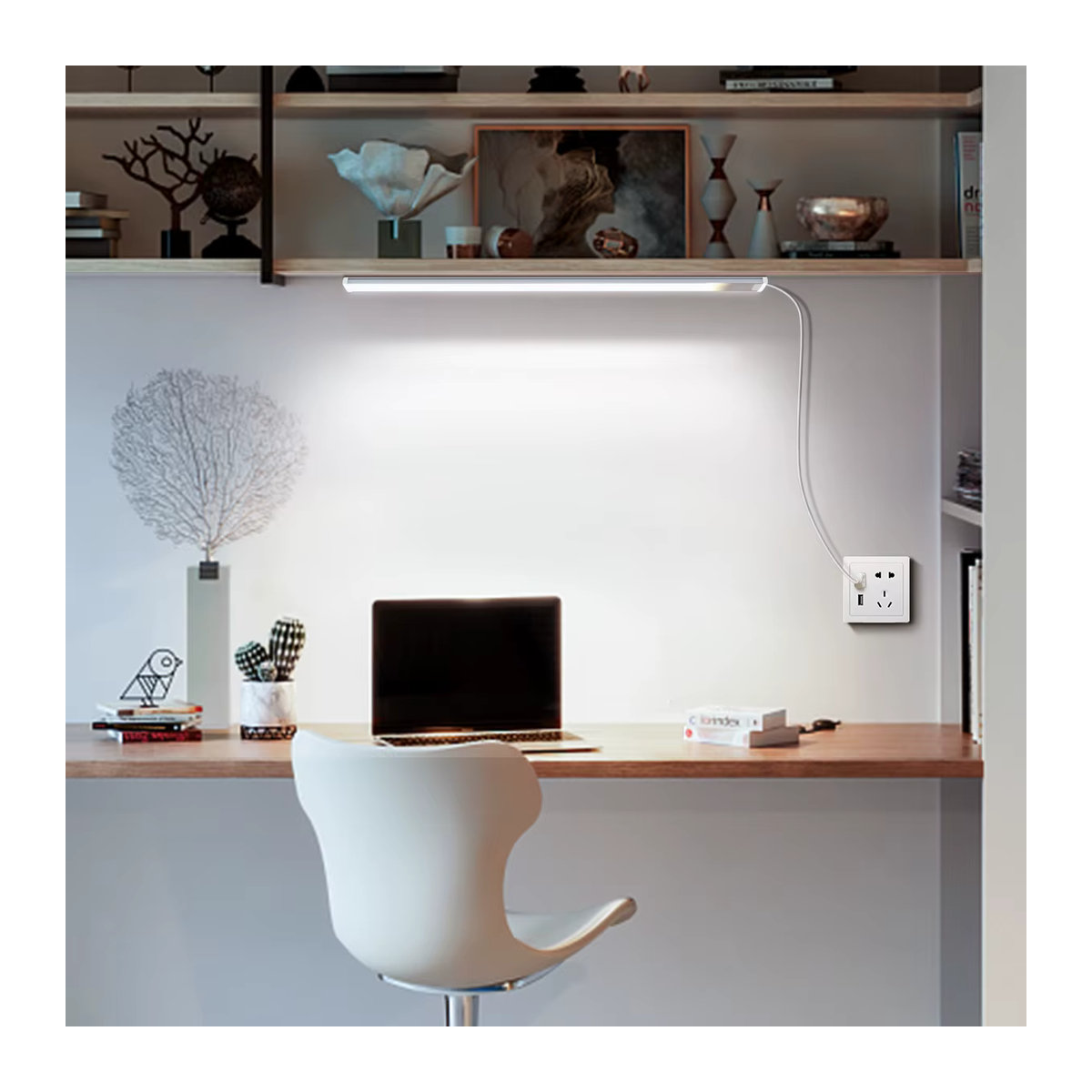 CHNAITEKE Drahtloses USB-Induktions-Nachtlicht mit Handwellen-Sensor für Schrank und Schlafzimmer in minimalistischem Design - Bild 2