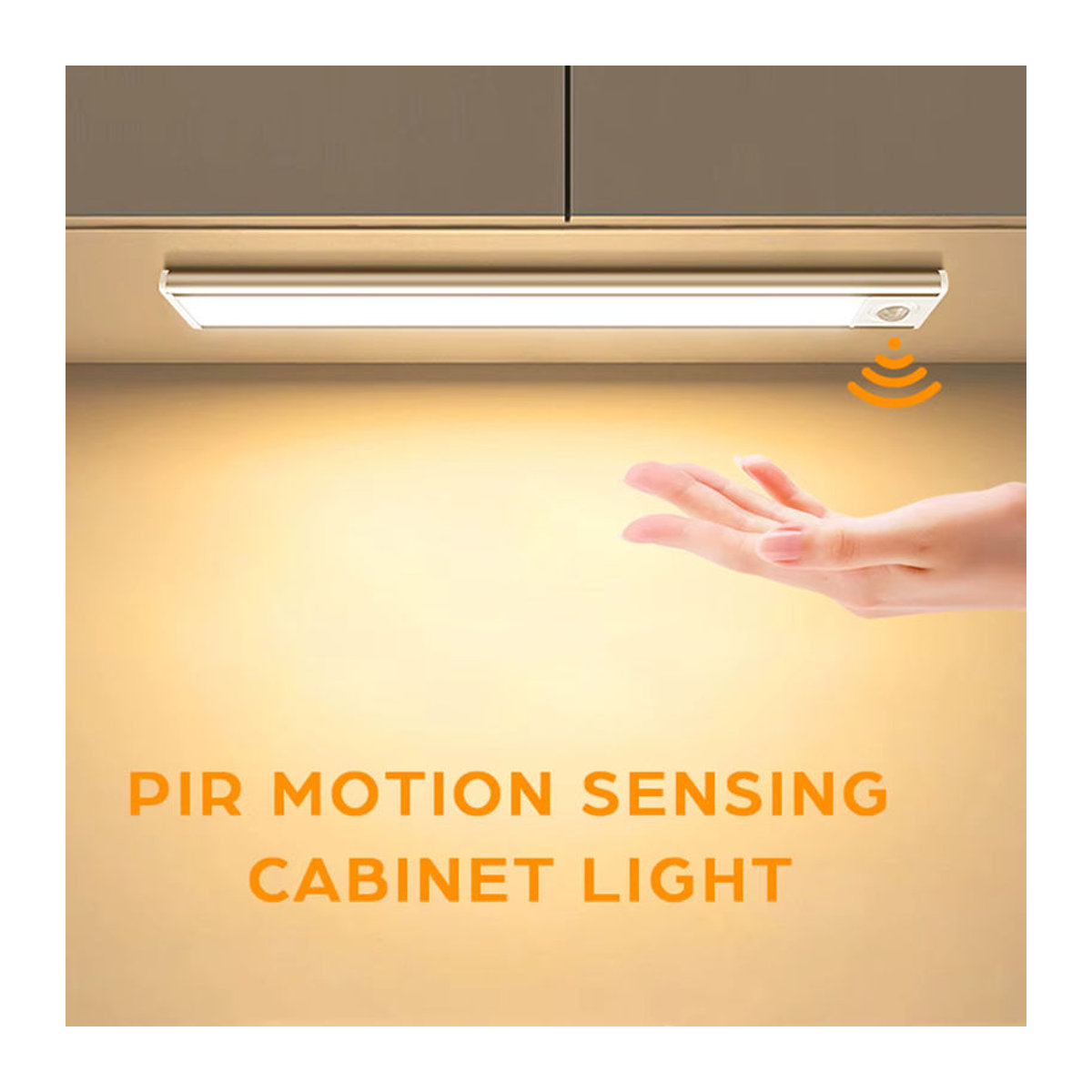 CHNAITEKE LED Kleiderschrank Lichtleiste mit Bewegungssensor, USB wiederaufladbar, magnetisch und selbstklebend, minimalistisches Design - Bild 5