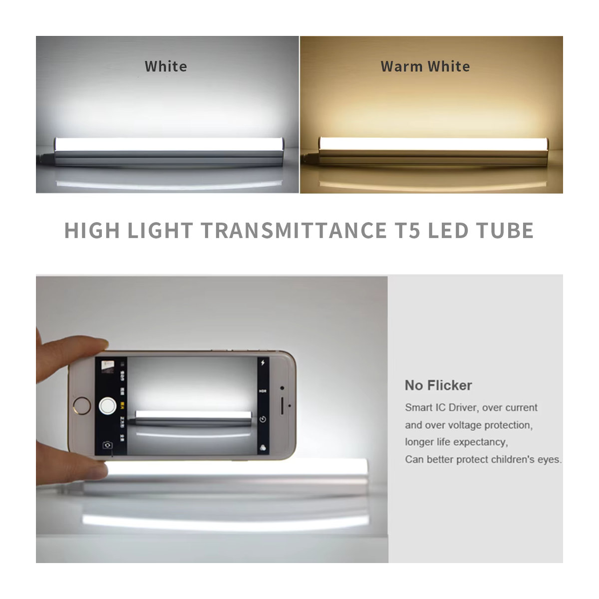 CHNAITEKE LED-Röhrenlichtleiste T5 Minimalistisch, 6 W, 29 cm Länge - Bild 3