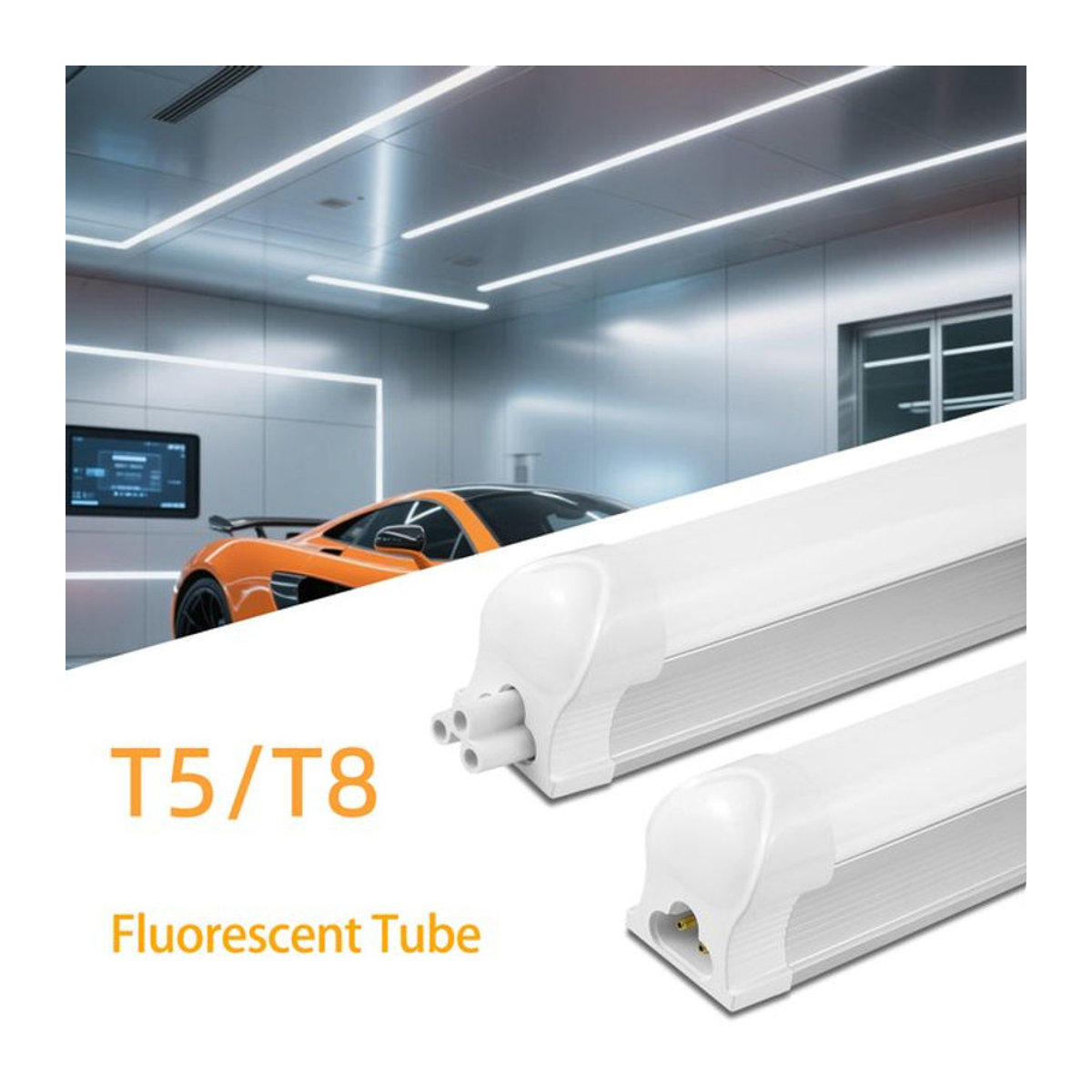 CHNAITEKE LED T5 T8 Barlampe aus Aluminium in minimalistischem Design, 50 cm Länge - Bild 1