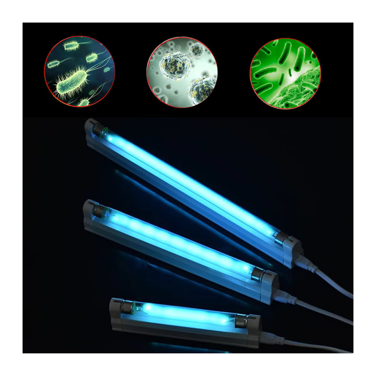 CHNAITEKE UV-Sterilisator-Licht UVC-Desinfektionslampe 8 W T5-Leuchtstoffröhre zur Milbenentfernung - Bild 2