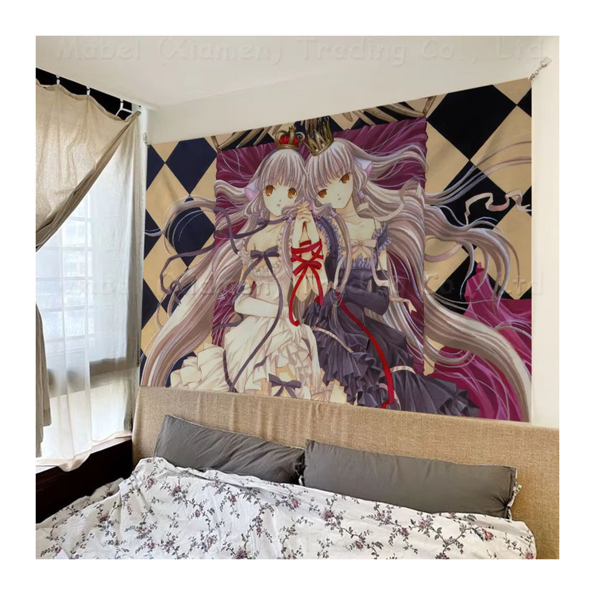 Chobits Anime Camping-Banner aus Textil, mehrfarbig, rechteckig hängend - Bild 2