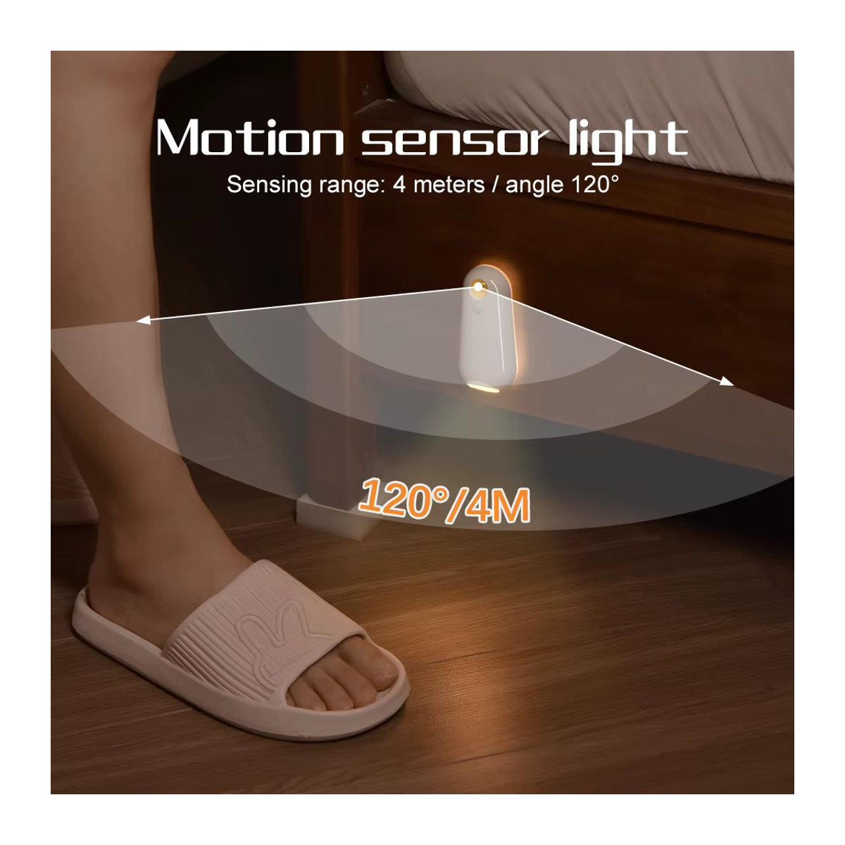 CHOUDAO TECH LED-Nachtlicht mit Bewegungssensor und Lichtsensor, USB-C-Aufladung, Bunt, Minimalistisches Design - Bild 4