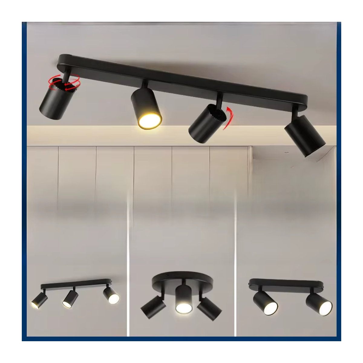 CHUANGYANG Moderne LED-Deckenleuchte aus Metall für Wohnzimmer und Korridor mit GU10 Fassung - Bild 6