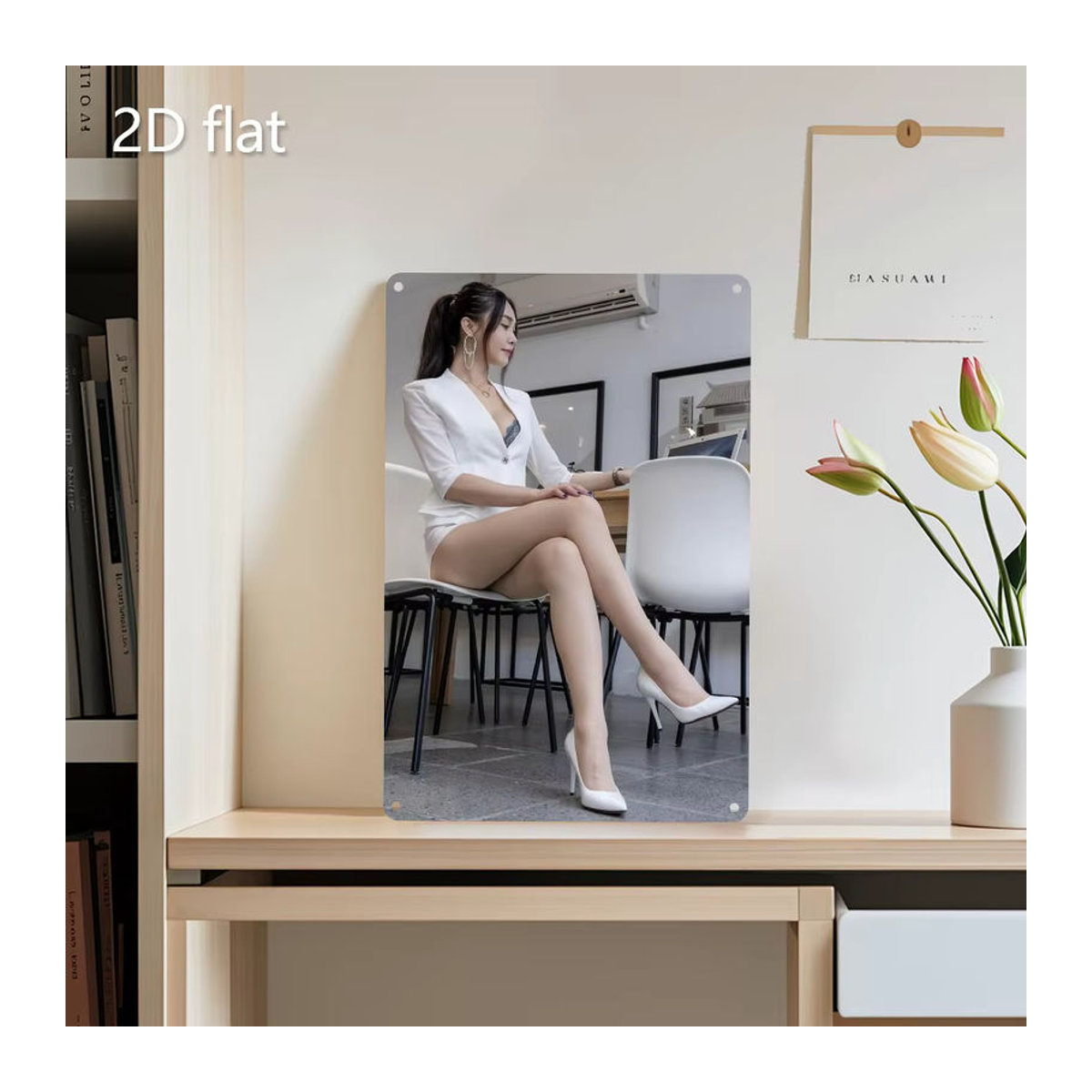 CIFBUY 2D-Metallwandkunst Damen-Silhouette mehrfarbig zur Wandmontage für Innen- und Außenbereiche - Bild 4