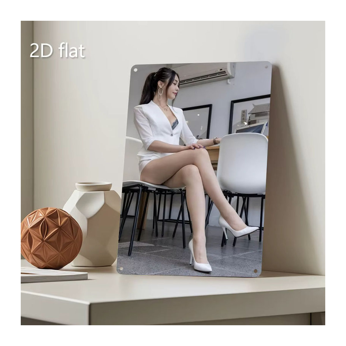 CIFBUY 2D-Metallwandkunst Damen-Silhouette mehrfarbig zur Wandmontage für Innen- und Außenbereiche - Bild 5