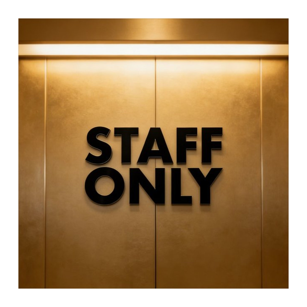 CIFBUY 3D-Acryl-Schild Personalbereich in Schwarz als selbstklebende Türdekoration für Büro, Hotel und Restaurant - Bild 1