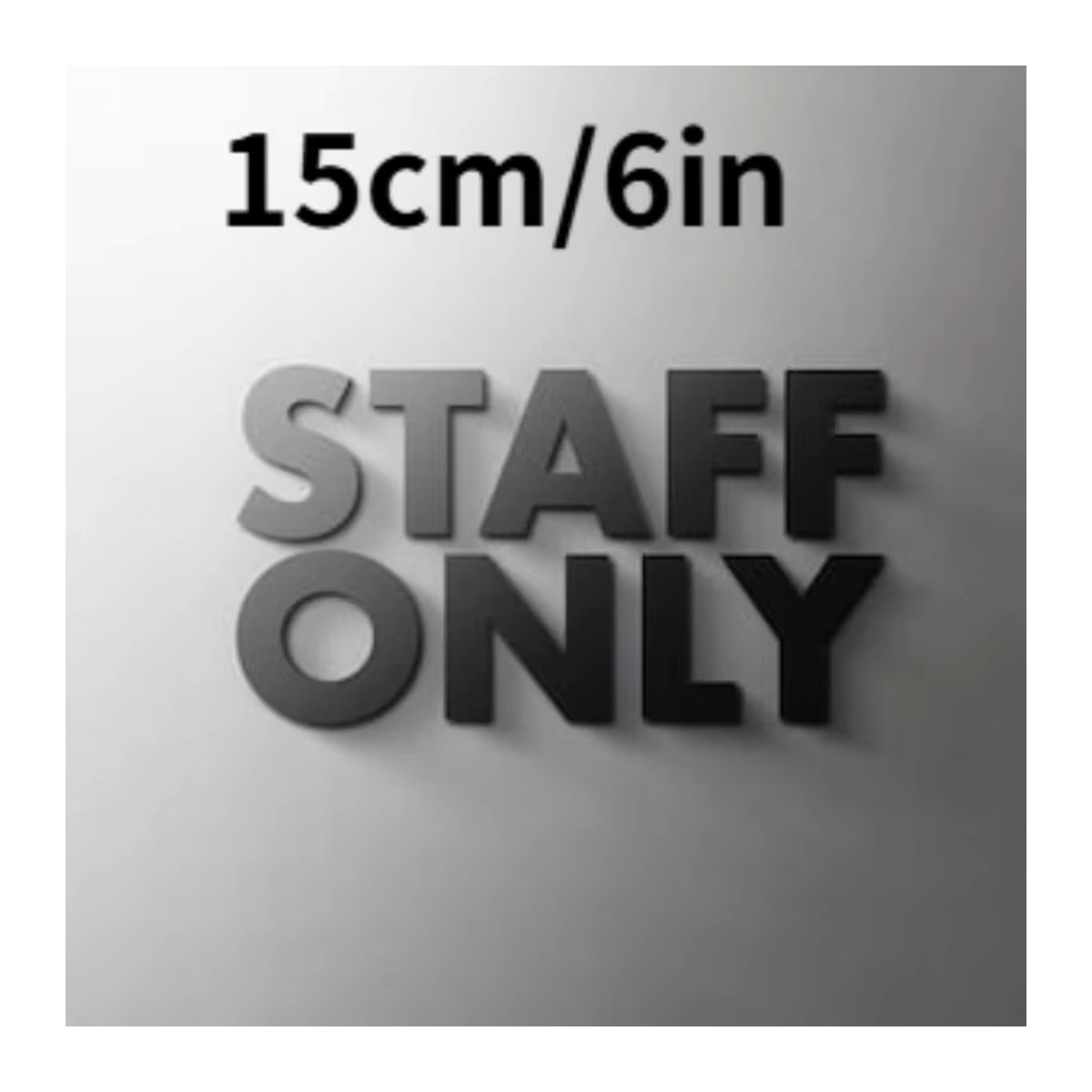 CIFBUY 3D-Acryl-Schild Personalbereich in Schwarz als selbstklebende Türdekoration für Büro, Hotel und Restaurant - Bild 3