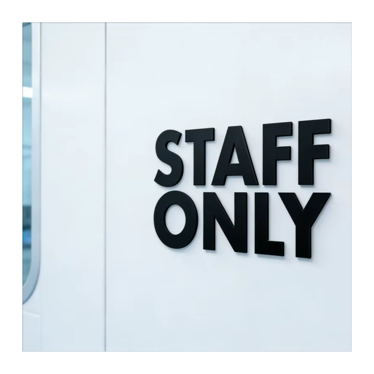 CIFBUY 3D-Acryl-Schild Personalbereich in Schwarz als selbstklebende Türdekoration für Büro, Hotel und Restaurant - Bild 5