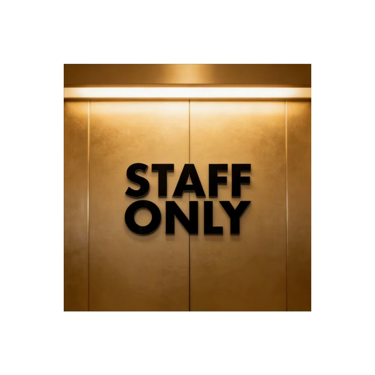 CIFBUY 3D-Acryl-Schild Personalbereich in Schwarz als selbstklebende Türdekoration für Büro, Hotel und Restaurant - Bild 6