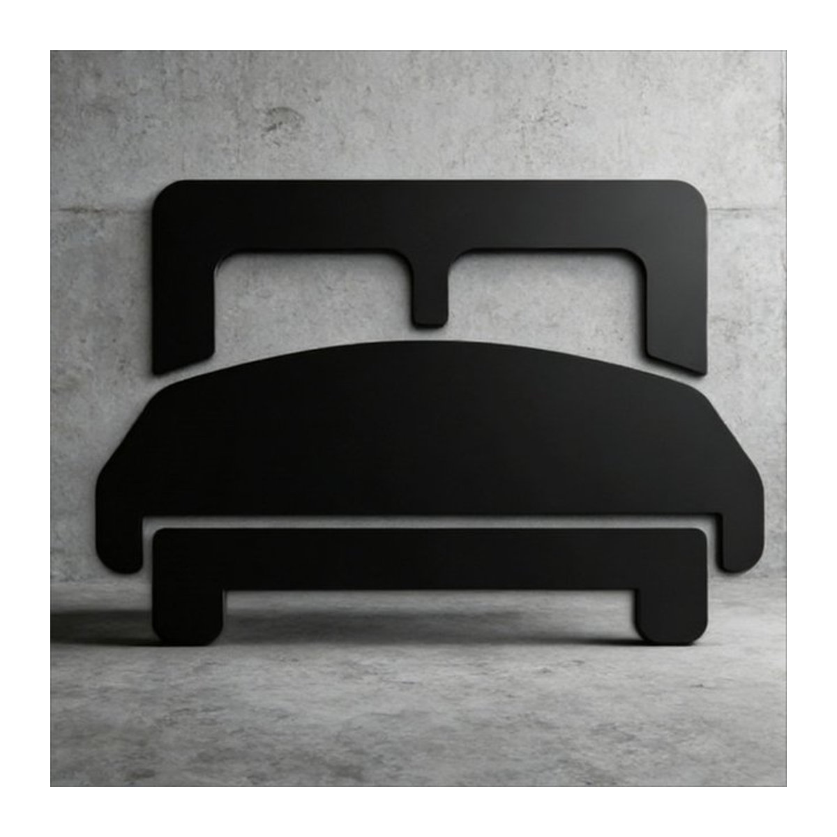 CIFBUY 3D-Acryl-Türschild in Schwarz zur Wandmontage für Schlafzimmer, Hotel oder Restaurant, minimalistisches Design aus Kunststoff - Bild 1