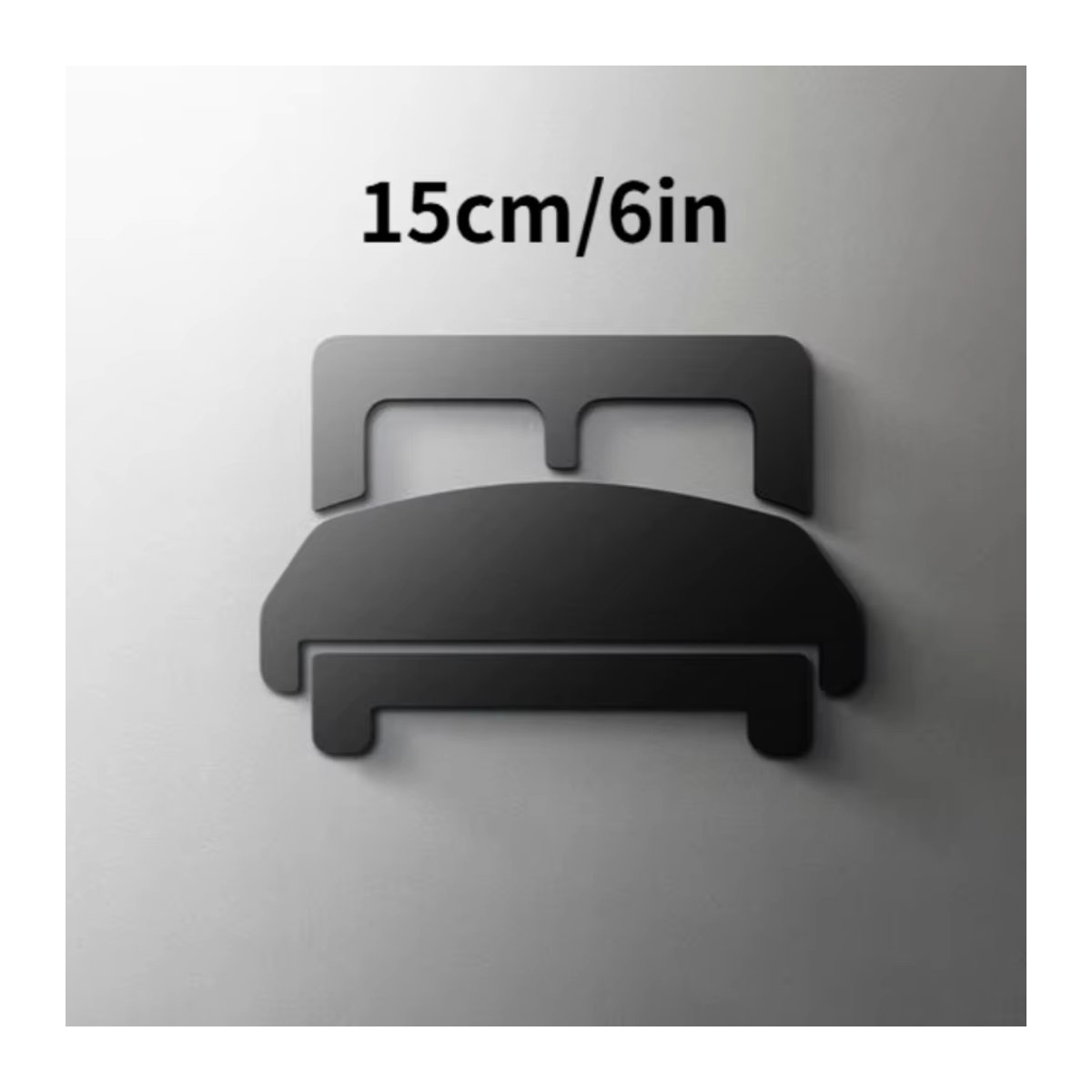 CIFBUY 3D-Acryl-Türschild in Schwarz zur Wandmontage für Schlafzimmer, Hotel oder Restaurant, minimalistisches Design aus Kunststoff - Bild 3