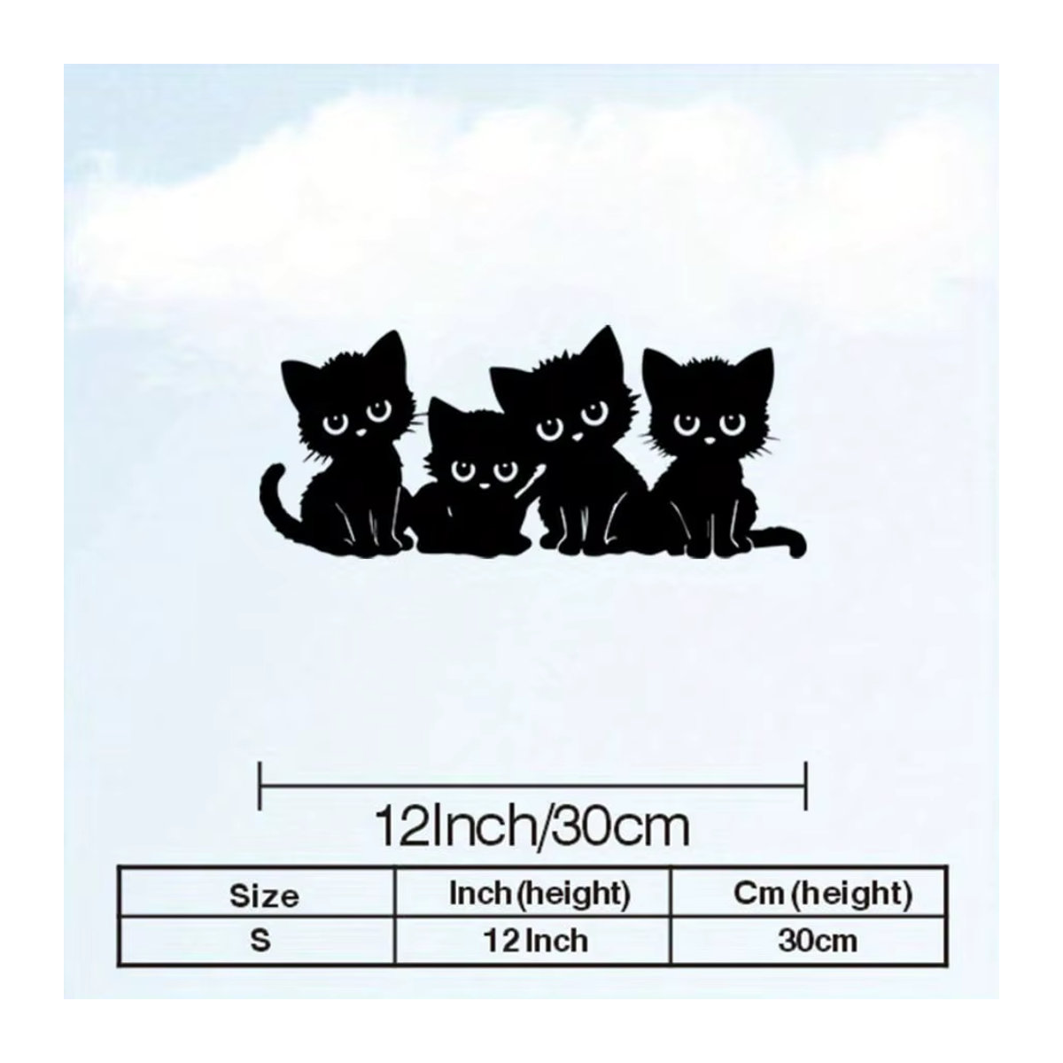CIFBUY 5-teiliges Katzen-Wanddekor-Set aus Metall in Schwarz im Vintage-Design - Bild 2