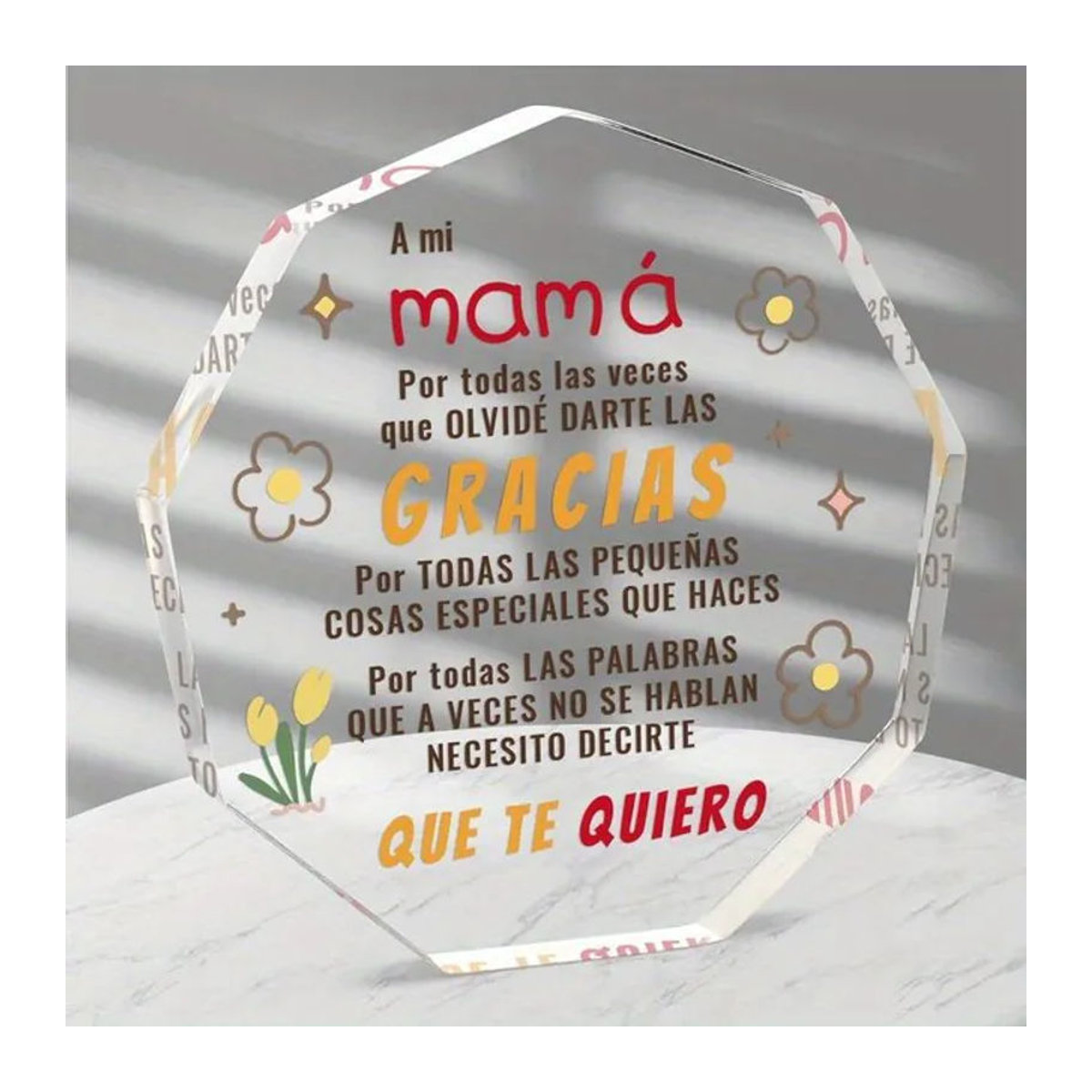 CIFBUY Acryl-2D-Schild für Mama, transparentes Dekorationsschild aus Kunstharz als Muttertagsgeschenk oder Geburtstagsgeschenk - Bild 1