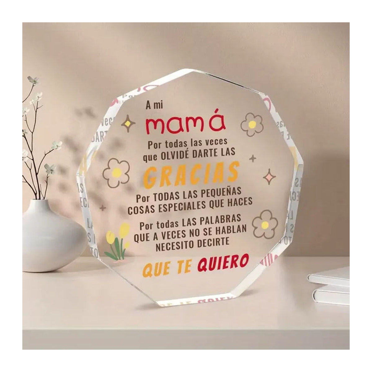 CIFBUY Acryl-2D-Schild für Mama, transparentes Dekorationsschild aus Kunstharz als Muttertagsgeschenk oder Geburtstagsgeschenk - Bild 2
