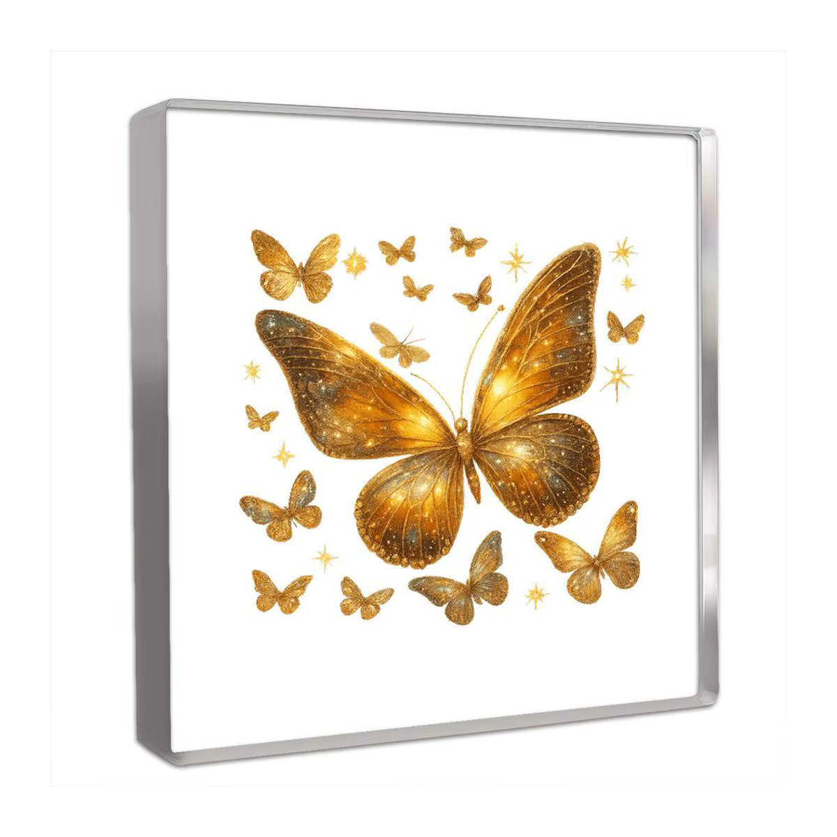 CIFBUY Acryl-Schmetterling Briefbeschwerer in Gold, Holografische Boho-Schreibtischdekoration für dein Büro - Bild 2