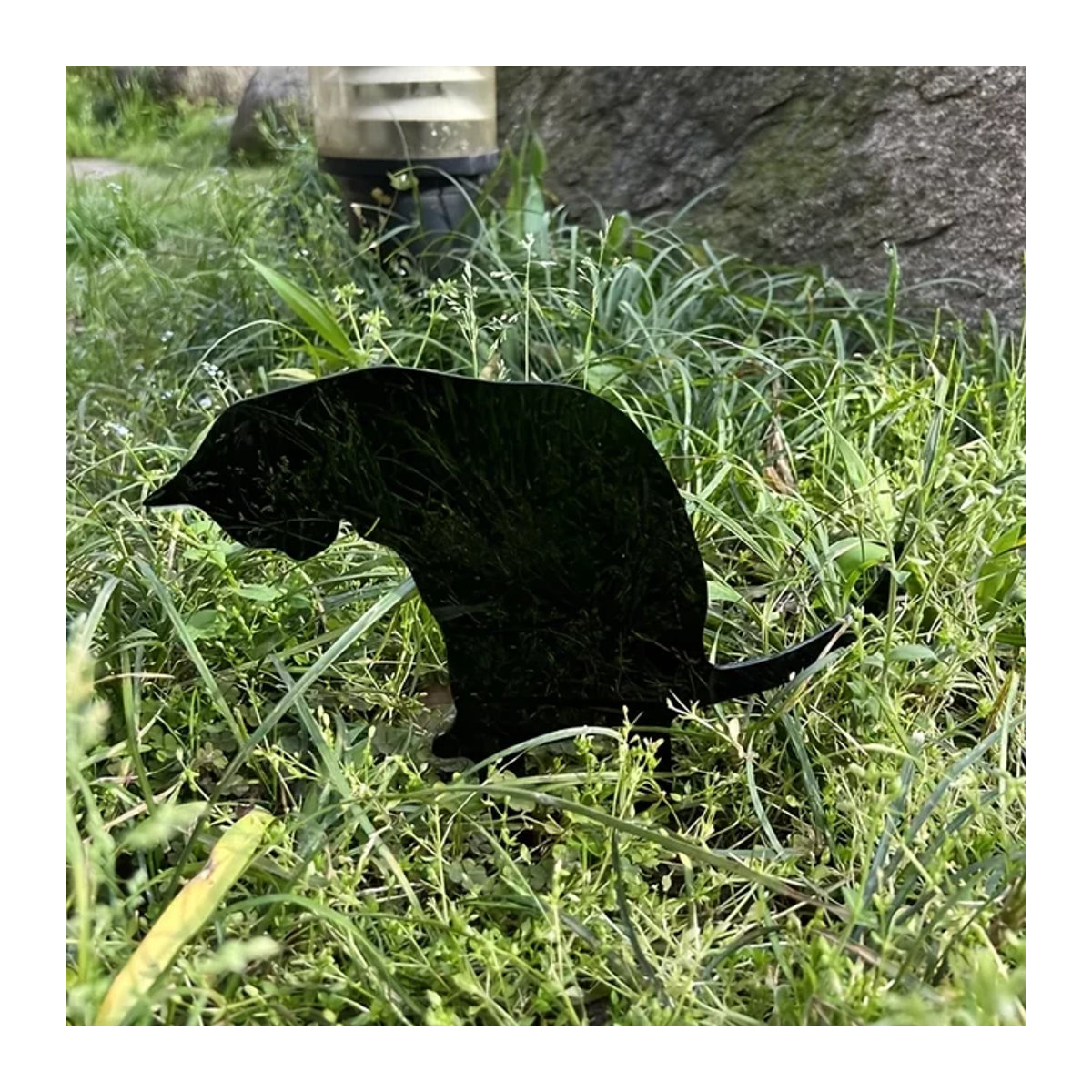 Cifbuy Dekorative Metall Katze Silhouette in Schwarz als Gartenpfahl für Hof, Rasen und Terrasse - Bild 1