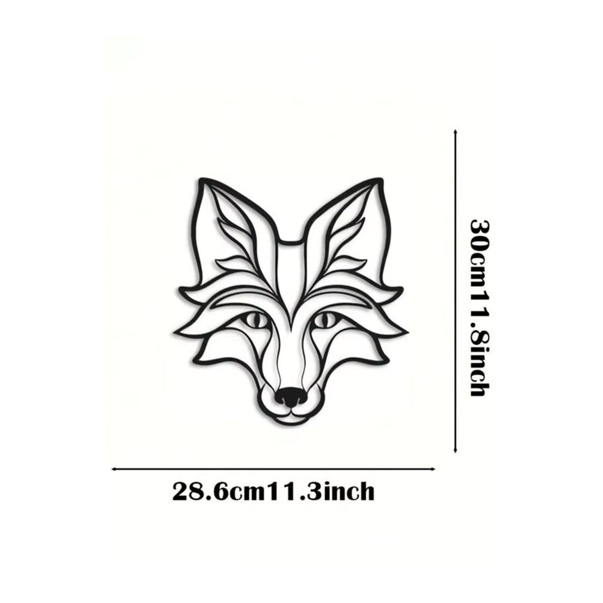CIFBUY Fuchs-Wanddekoration aus schwarzem Metall als minimalistische Tier-Silhouette zur hängenden Dekoration - Bild 2