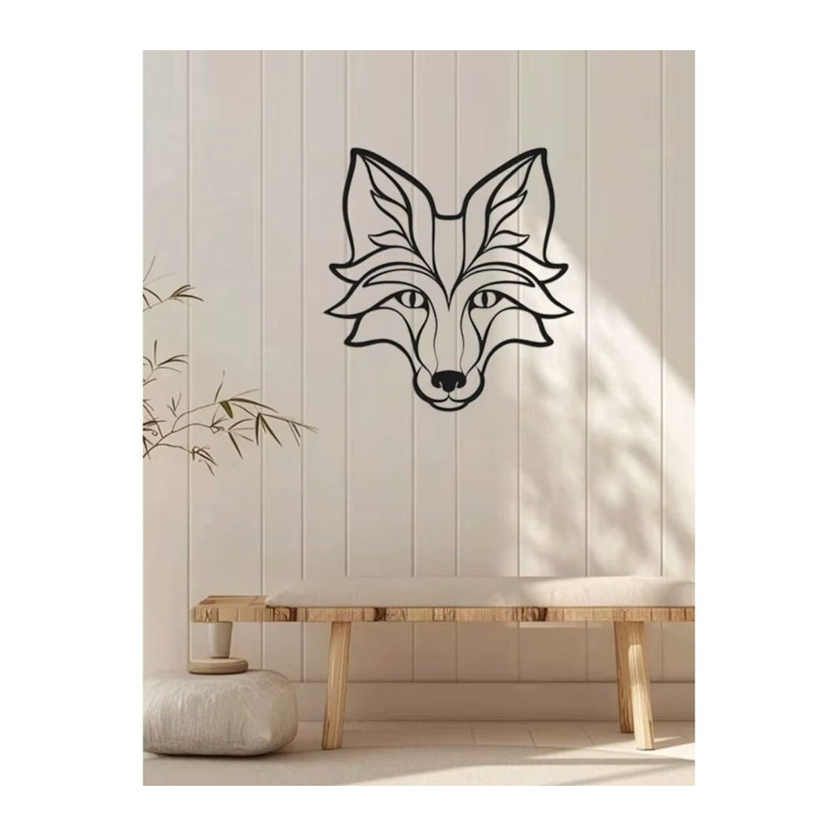 CIFBUY Fuchs-Wanddekoration aus schwarzem Metall als minimalistische Tier-Silhouette zur hängenden Dekoration - Bild 4