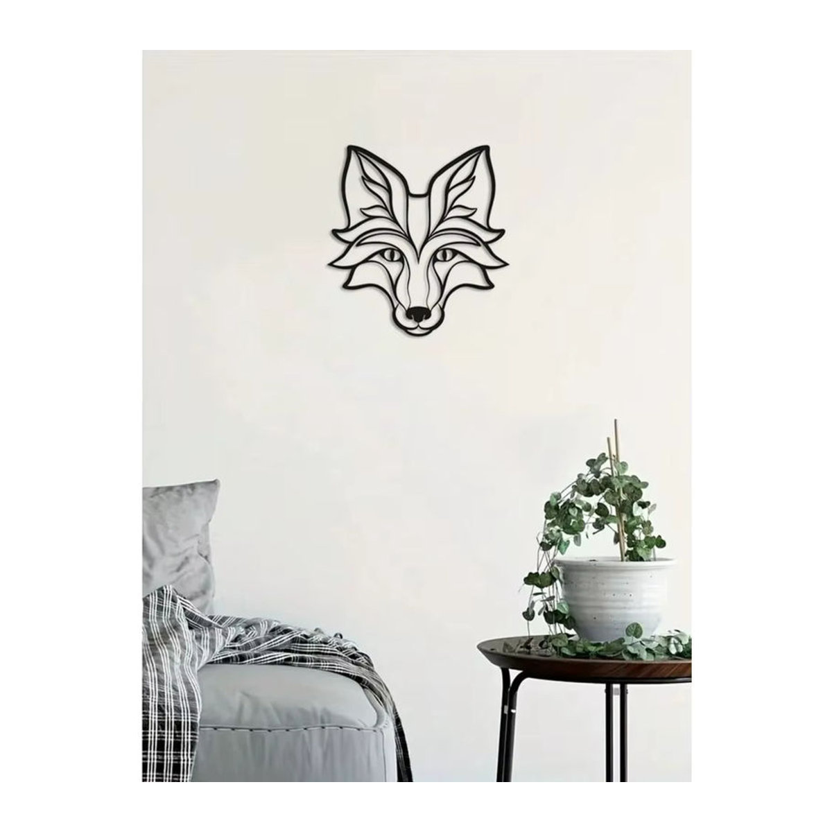 CIFBUY Fuchs-Wanddekoration aus schwarzem Metall als minimalistische Tier-Silhouette zur hängenden Dekoration - Bild 5