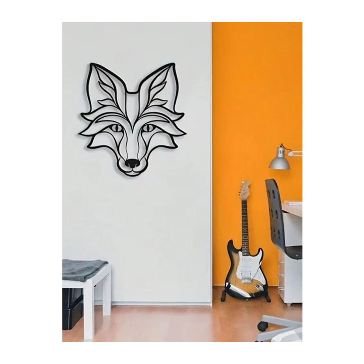 CIFBUY Fuchs-Wanddekoration aus schwarzem Metall als minimalistische Tier-Silhouette zur hängenden Dekoration - Bild 6